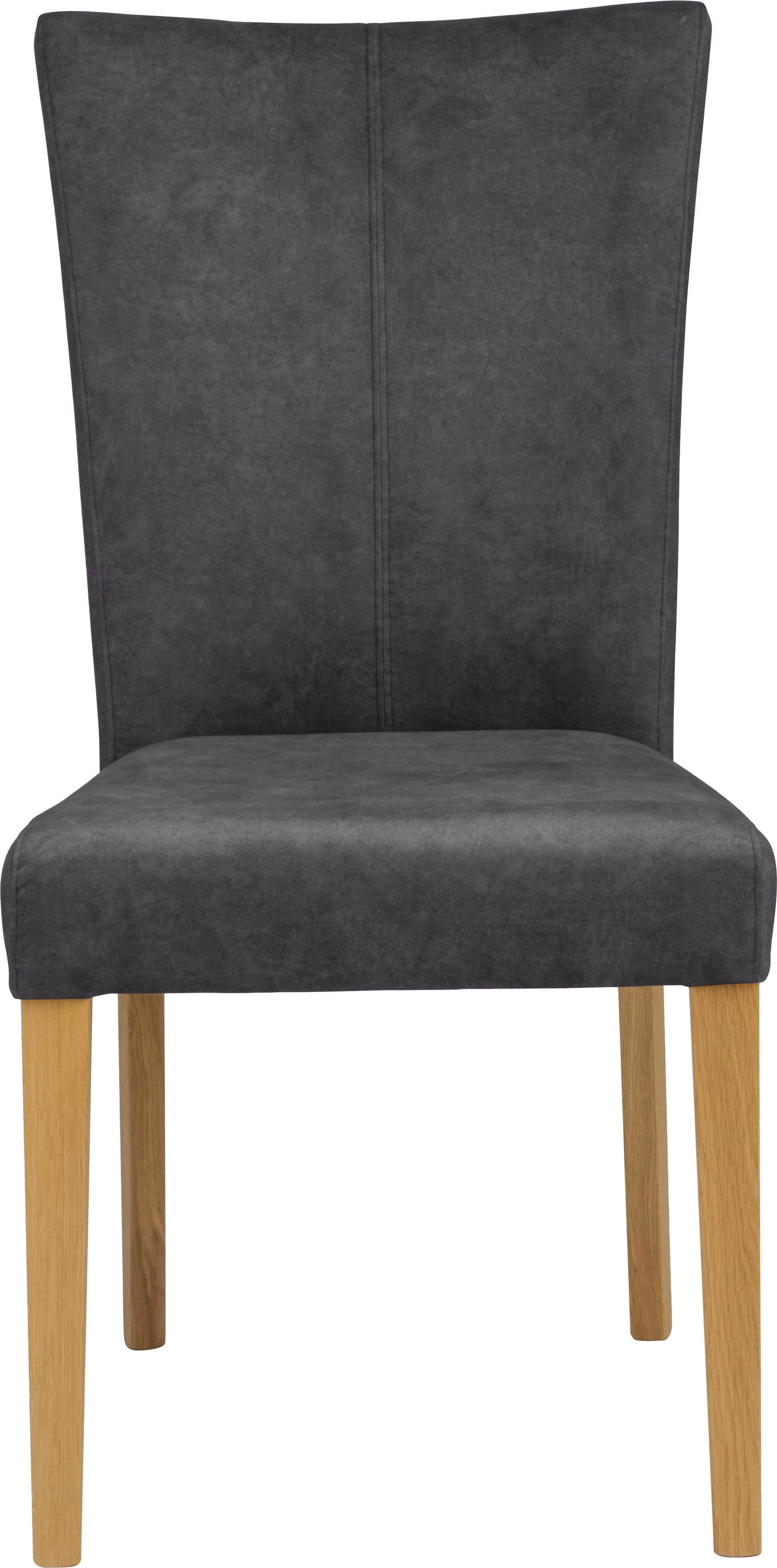 Home affaire Eetkamerstoel Aspen gestoffeerde stoel Massief houten frame, in veel bekledingskwaliteiten landhuis (set, 2 stuks)