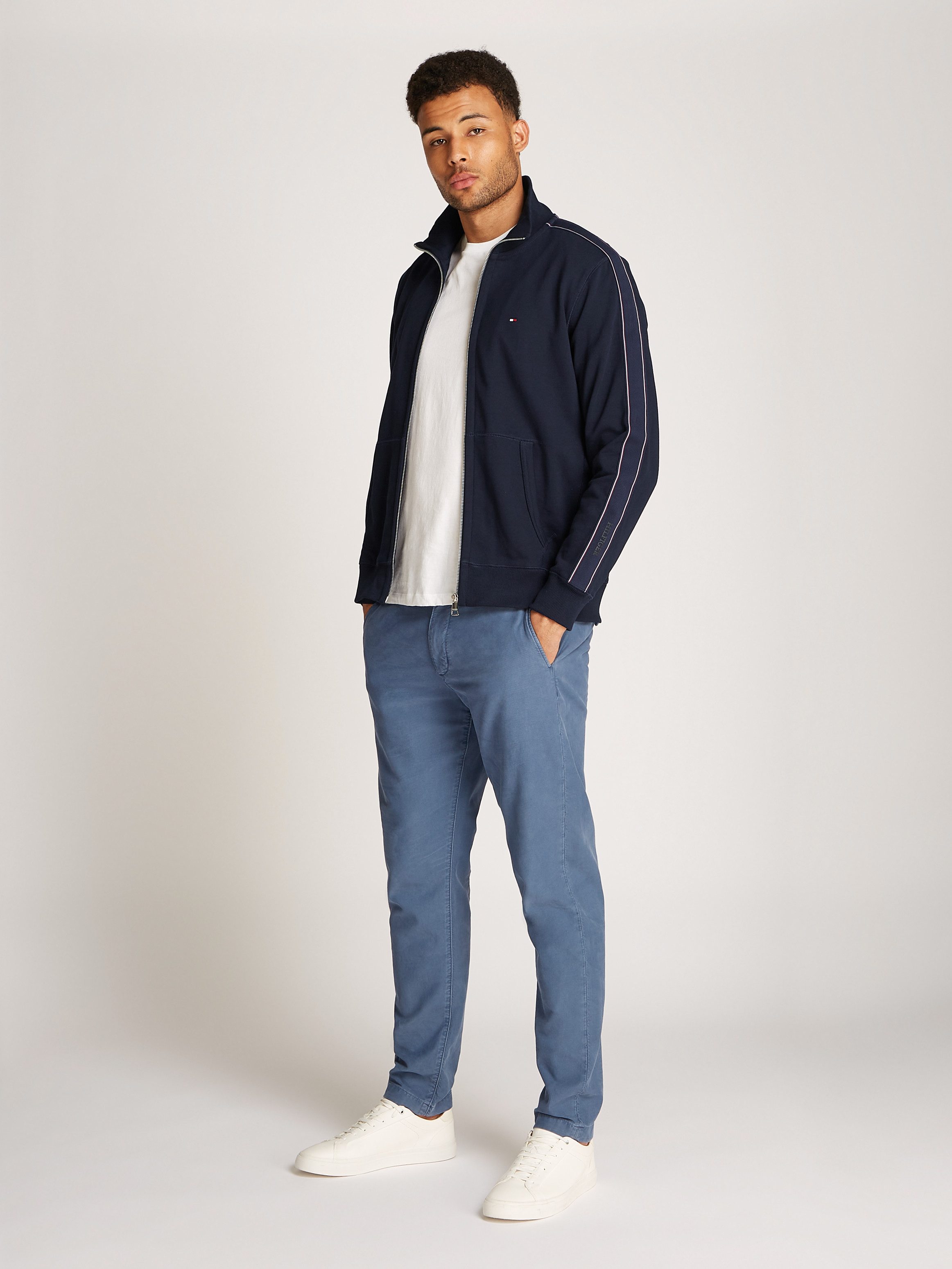 Tommy Hilfiger Sweatvest GLOBAL STRIPE ZT STAND COLLAR