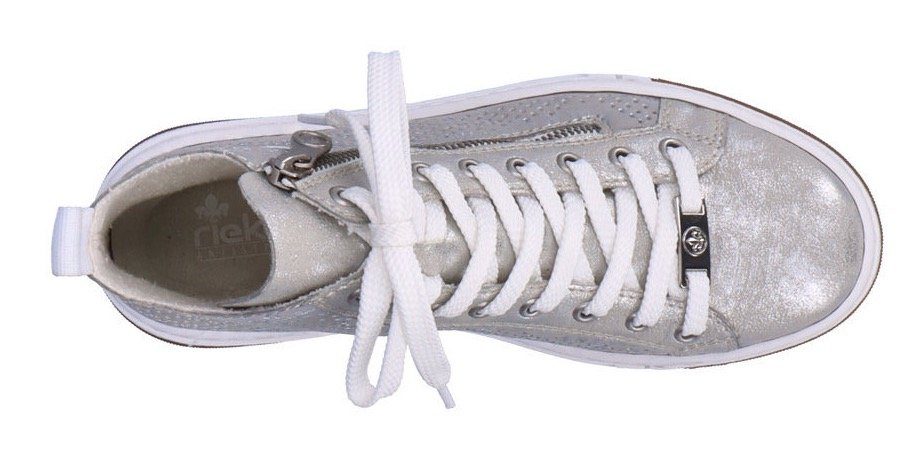 Rieker Sneakers high top sneaker, vrijetijdsschoen, veterschoen met plateauzool