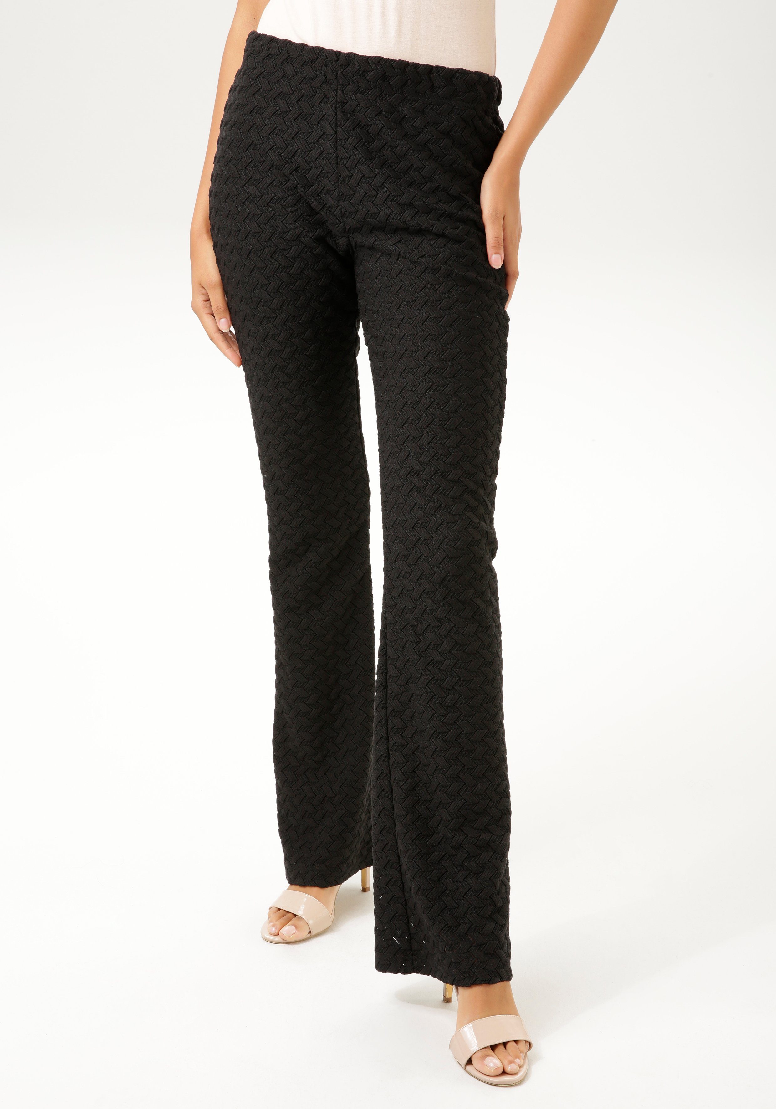 Aniston CASUAL Comfortbroek in trendy bootcut-vorm