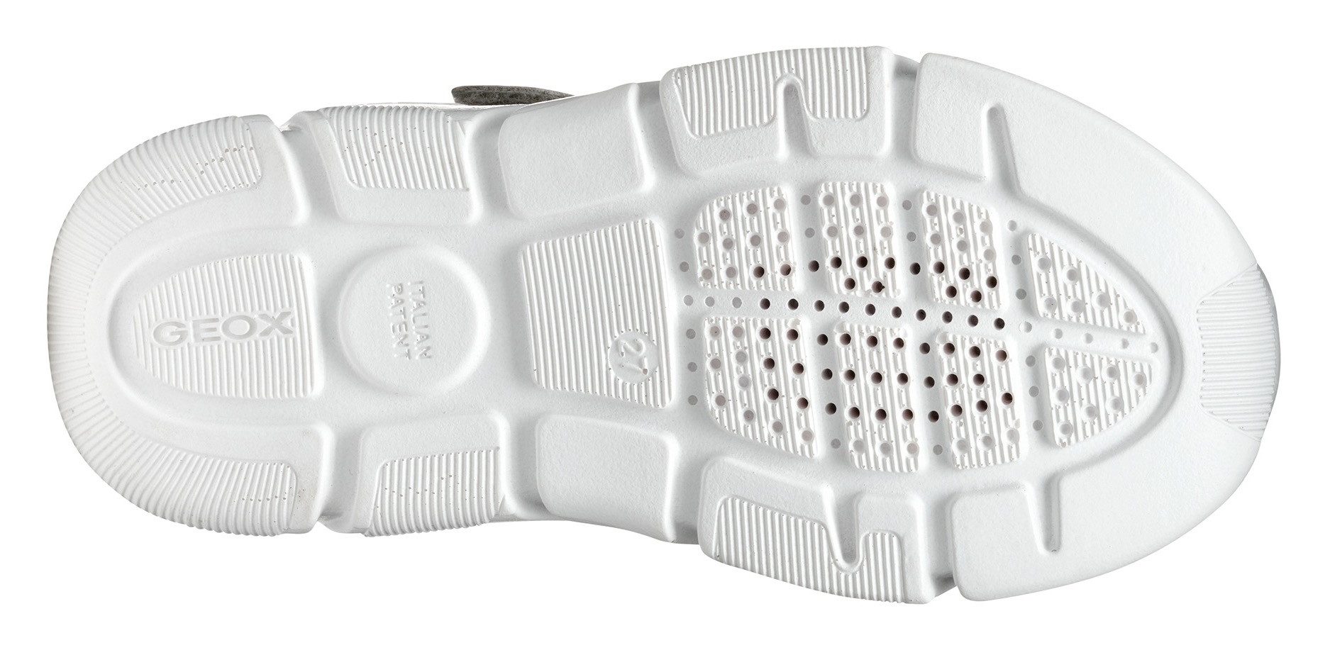 Geox Sneakers J ARIL GIRL , knitwear sneaker, klittenbandschoen met glinsterende klittenband