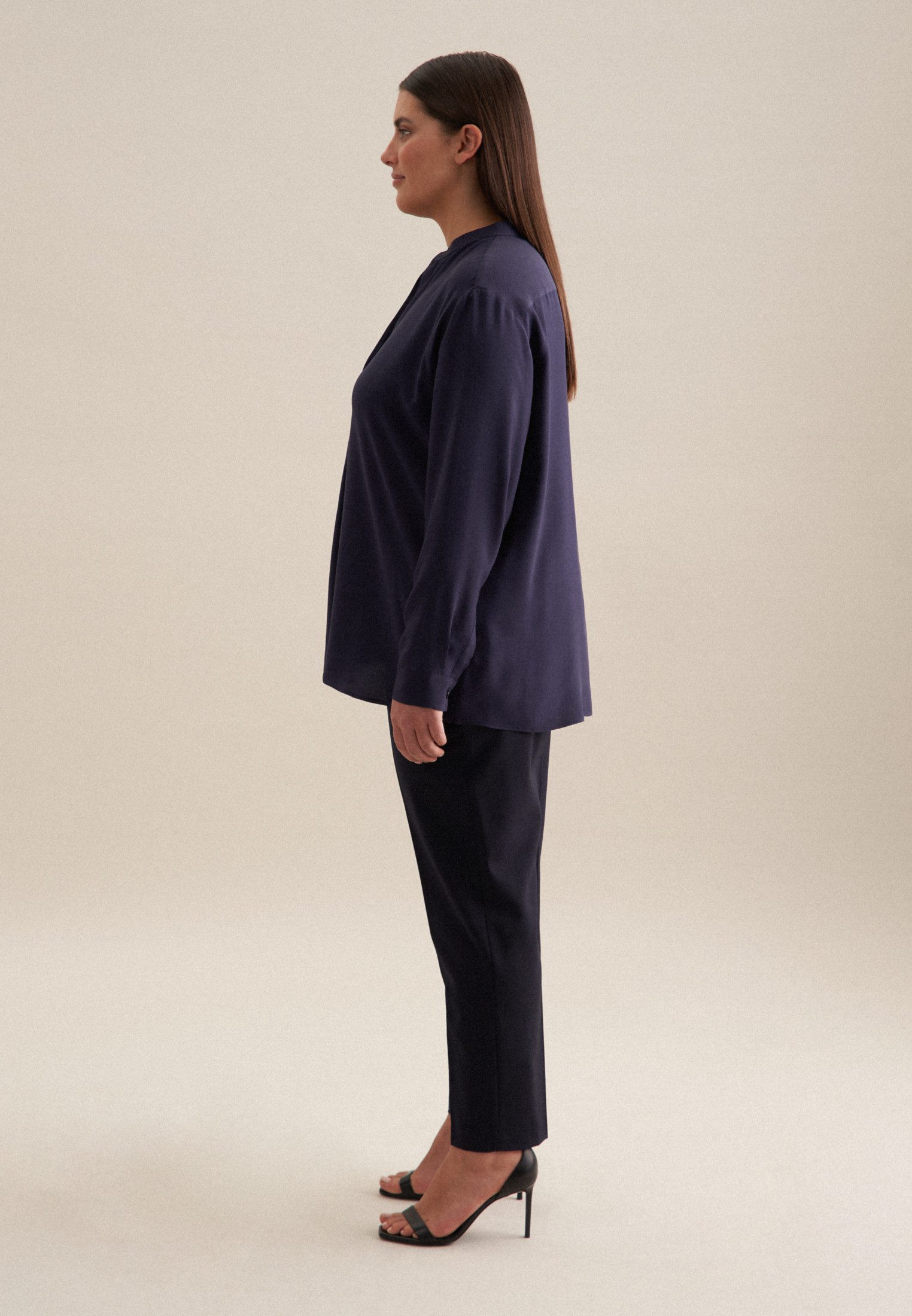 seidensticker Klassieke blouse Zwarte roos