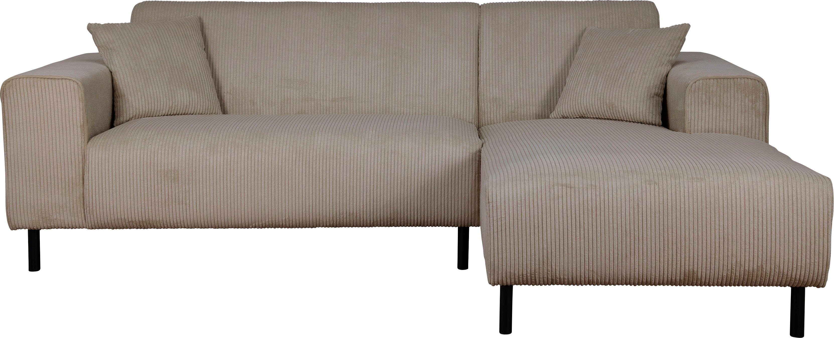 Home affaire Hoekbank ARROS L-vorm met golfondersteuning, afmetingen B/D/H: 235/163/81 cm incl. sierkussens, met recamiere rechts/links bestelbaar, ook in cord