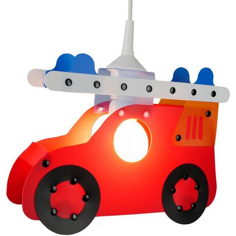Kinderkamer-pendellamp Brandweerauto