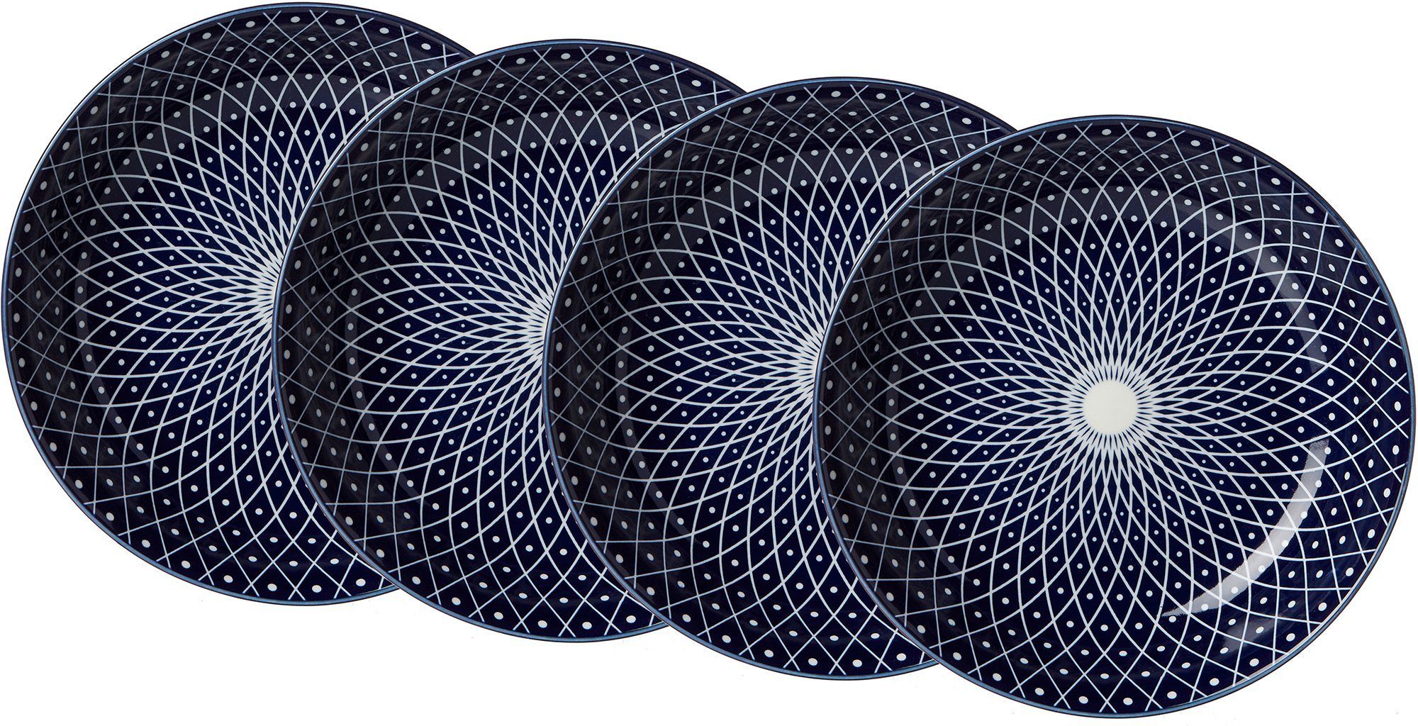 Ritzenhoff & Breker Diep bord ROYAL REIKO (set, 4 stuks) borden blauw