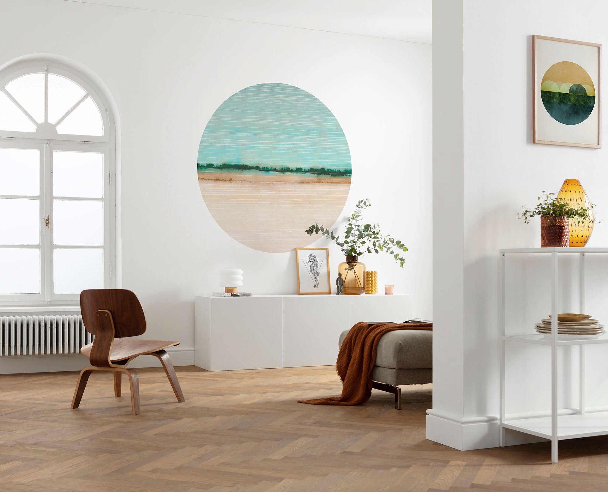 Komar Fotobehang Zelfklevend vlies - Beachside - Afmeting 125 x 125 cm (1 stuk)