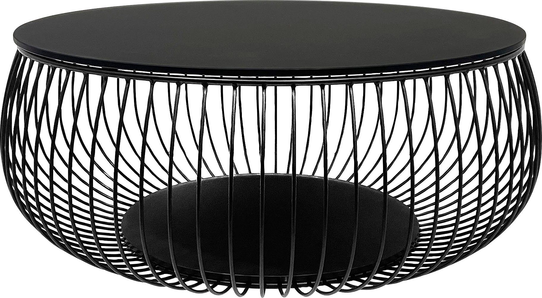 SalesFever Salontafel 10 mm dikke helder glazen plaat met marmerprint