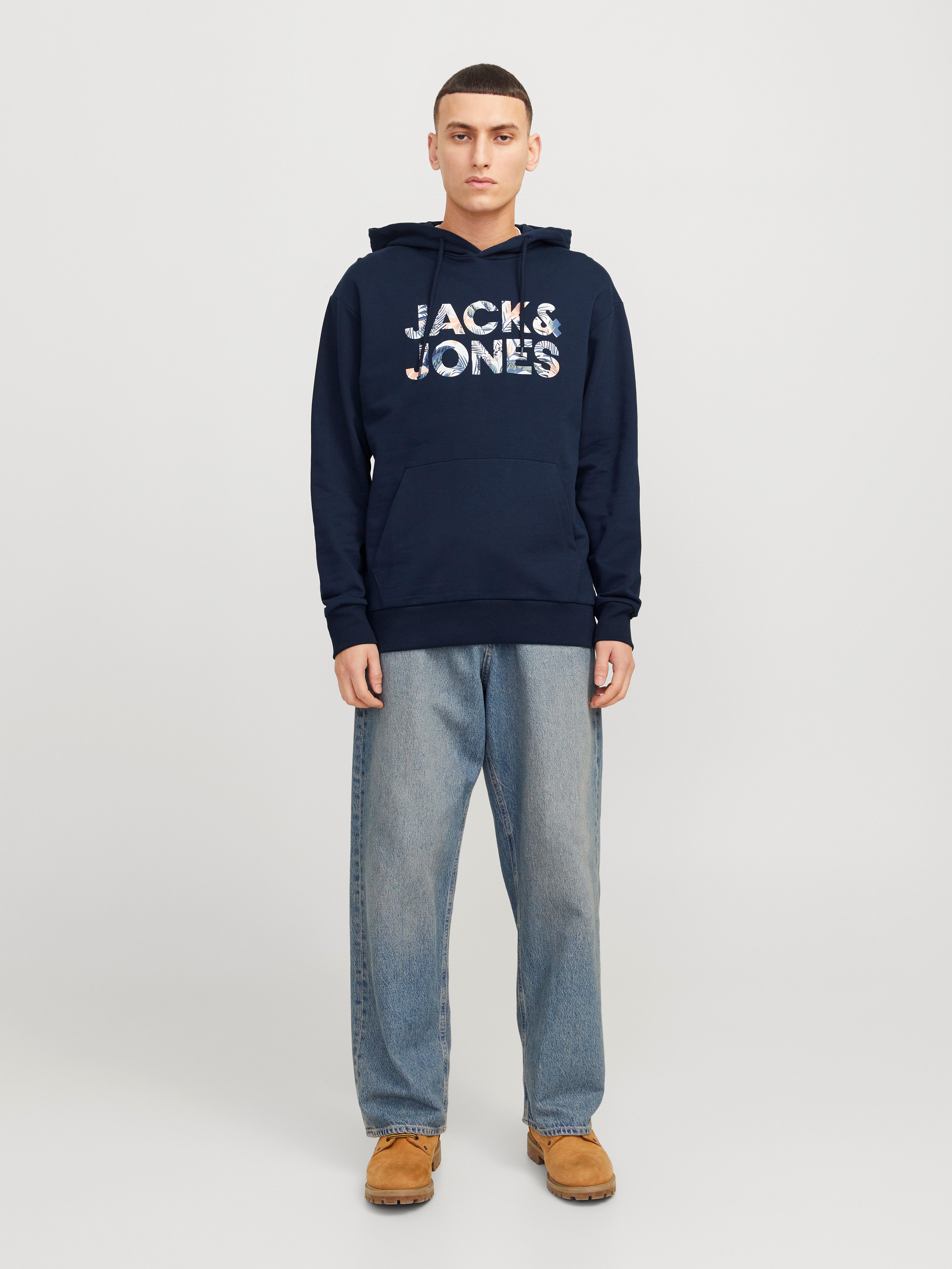 Jack & Jones Hoodie JJEBRYAN CORP LOGO SWEAT HOOD NOOS