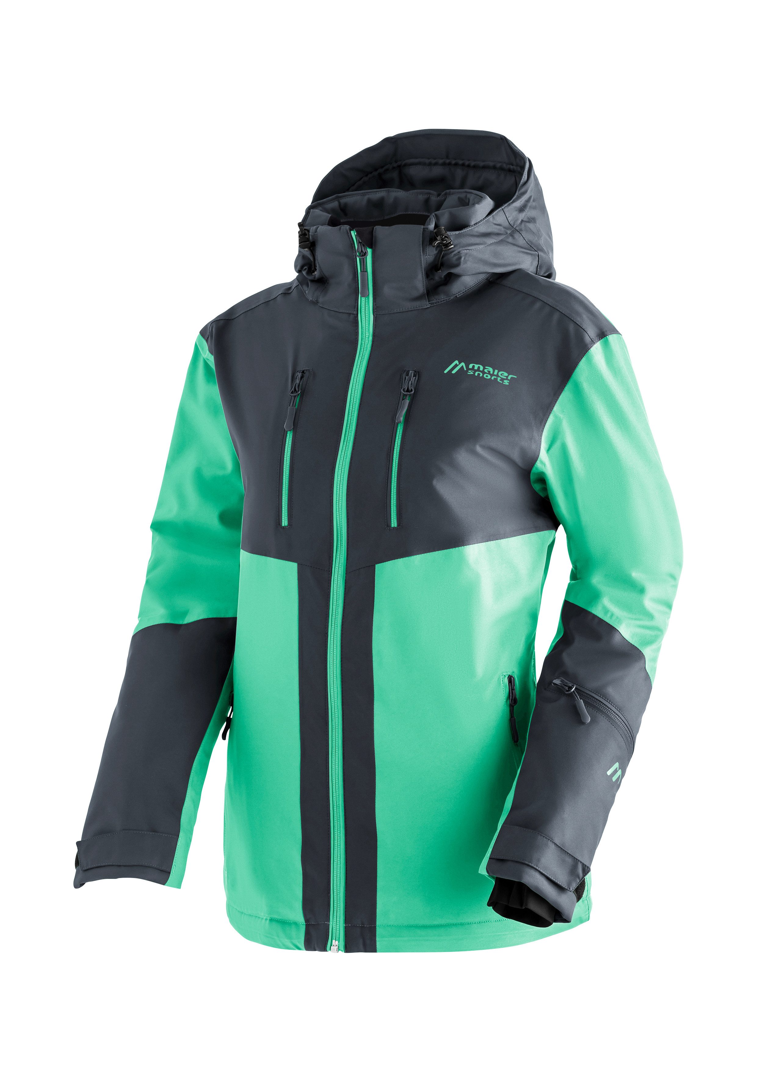 Maier Sports Ski-jack Ina Dames winterjack, waterdicht, 5 ritszakken en capuchon, regular fit