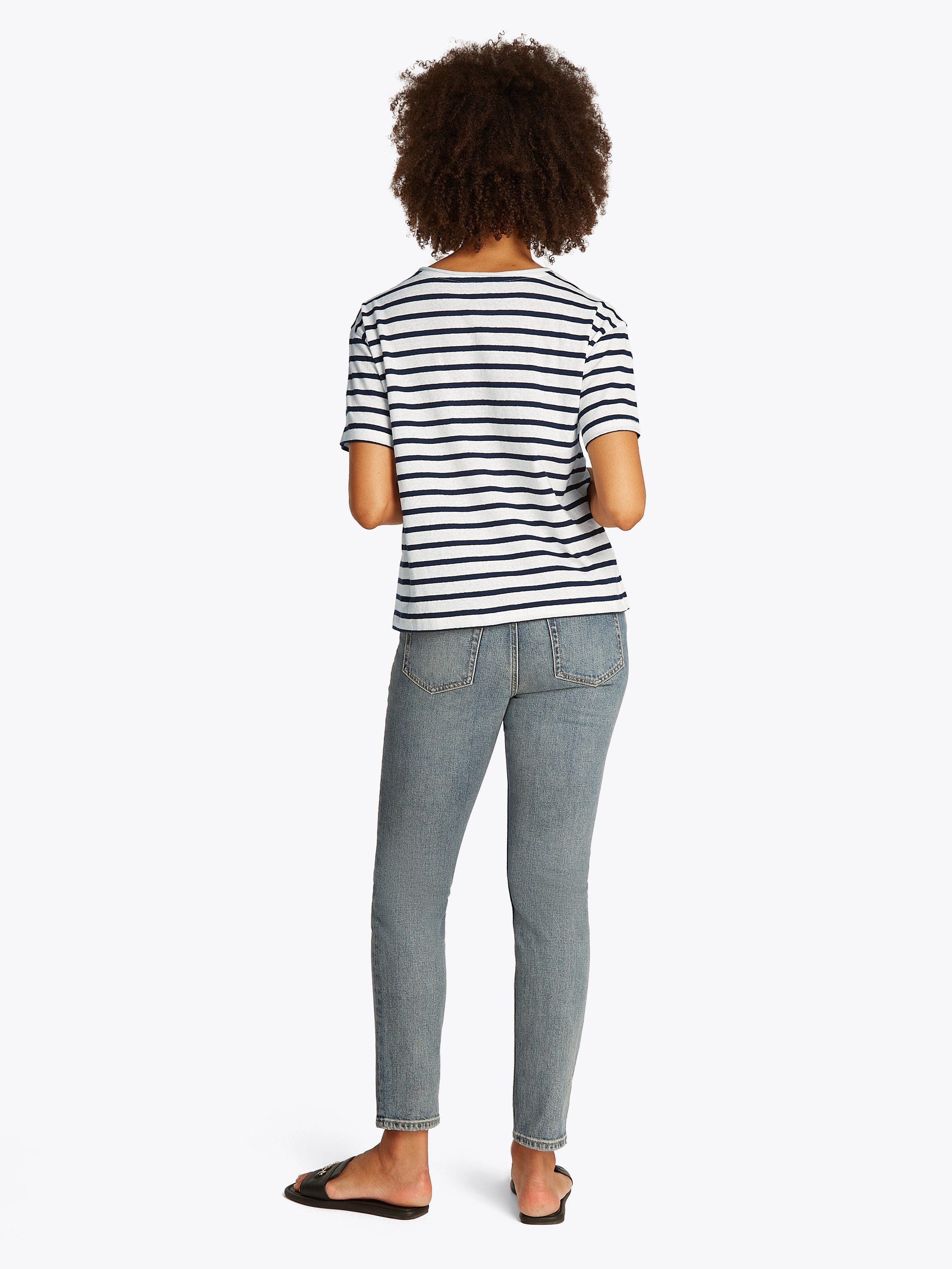 Tommy Hilfiger Shirt met korte mouwen MODERN CO LINEN C-NK SS