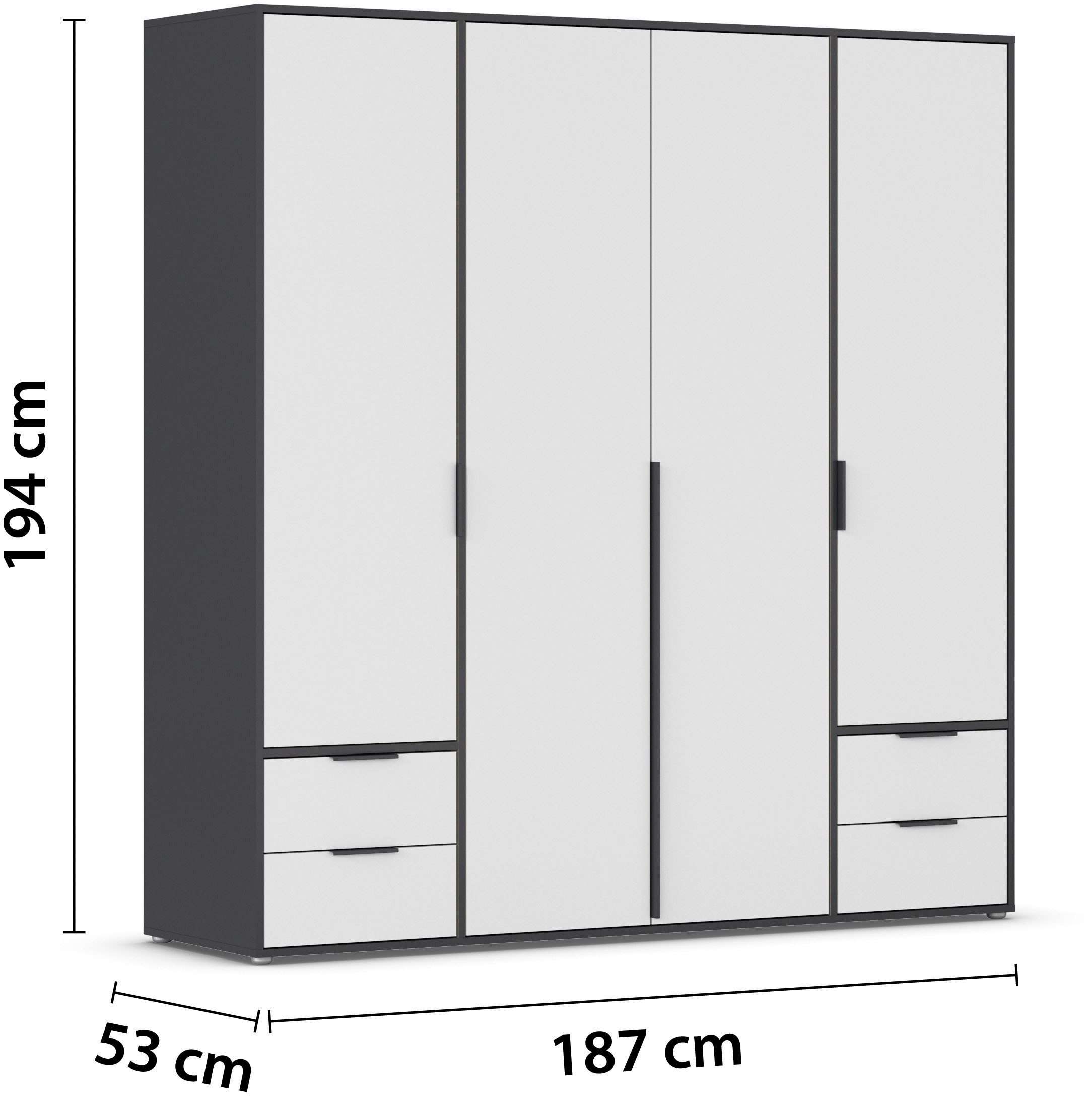 rauch Draaideurkast Kledingkast Kast Garderobe Wasmand NAGATA veel Opbergruimte