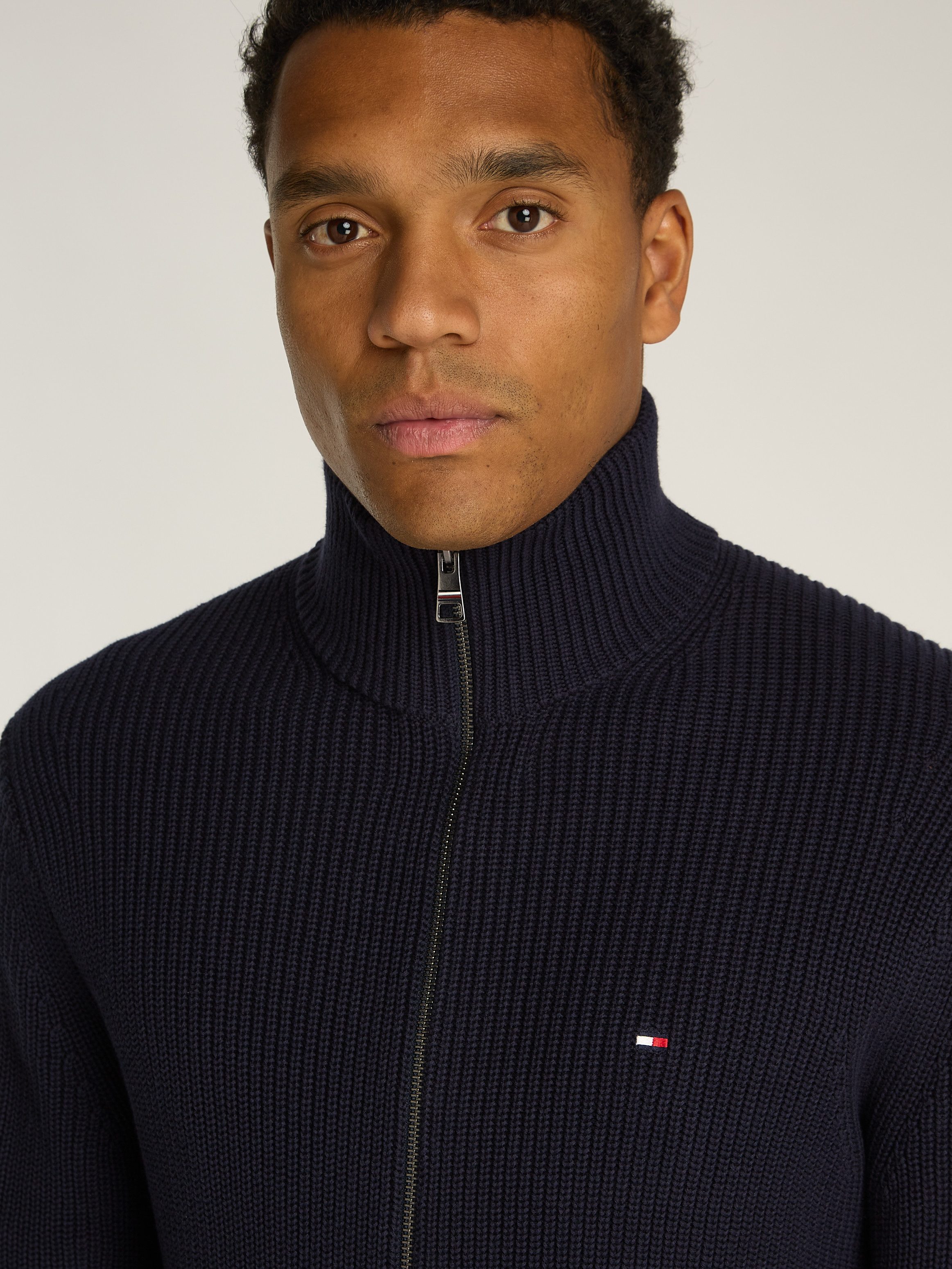 Tommy Hilfiger Vest RIB COTTON ZIP THROUGH