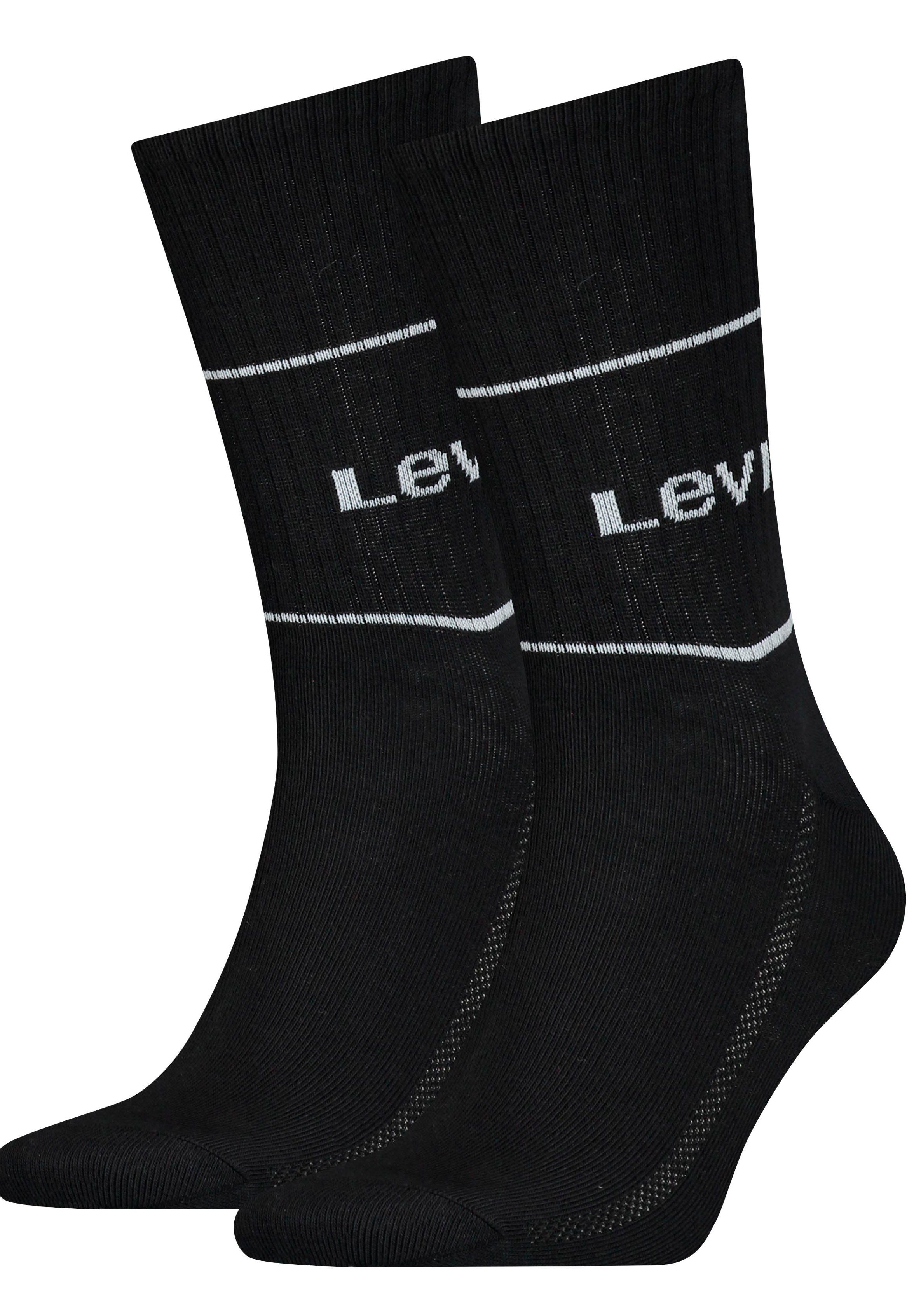 Levi's® Sportsokken met brede logoband (2 paar, Set van 2)