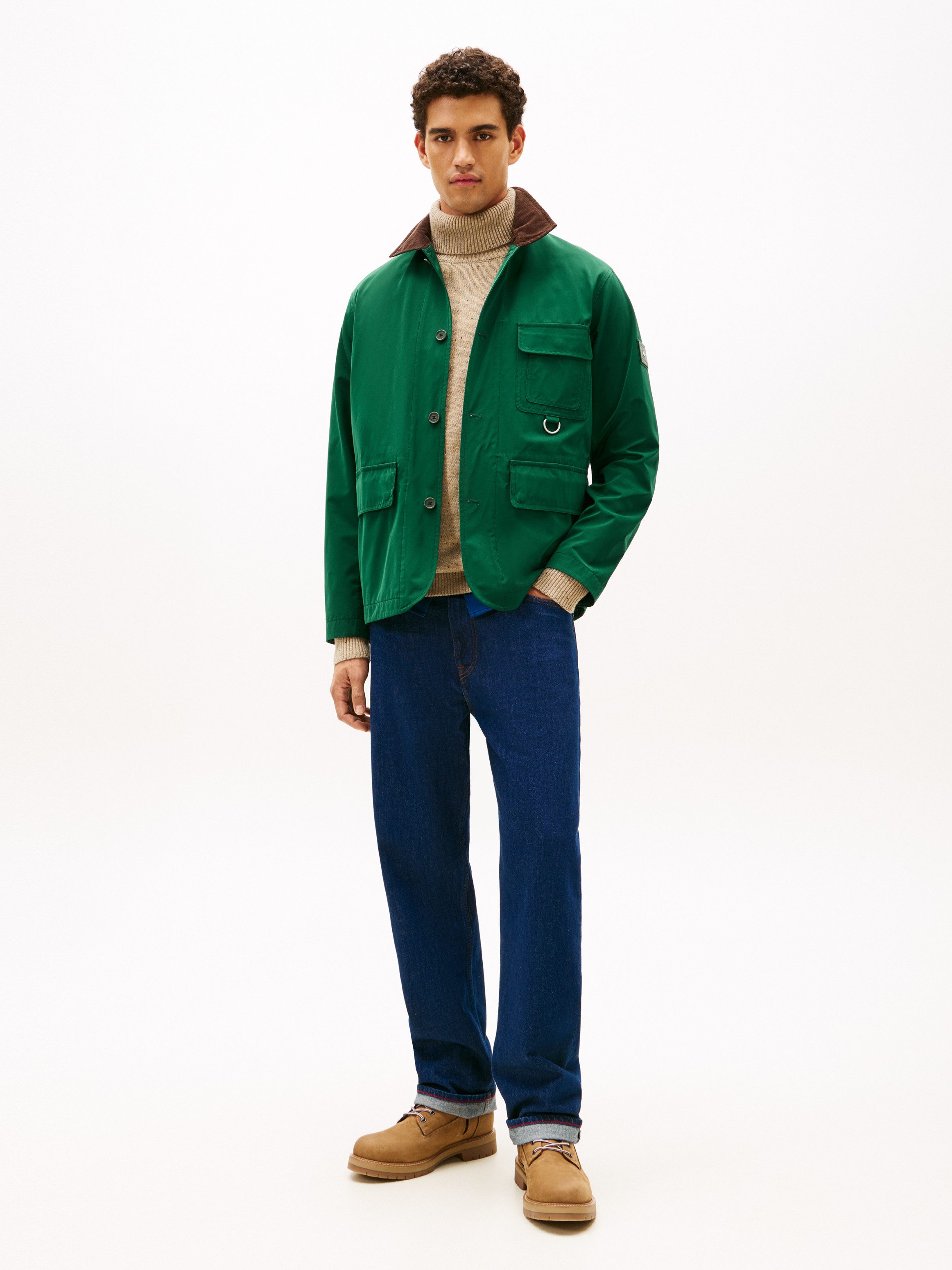 Tommy Hilfiger Veterschoenen FLEX TH OUTDOOR W NBK BOOT blokhak, outdoorschoen met ogen, in bergbeklimmerslook