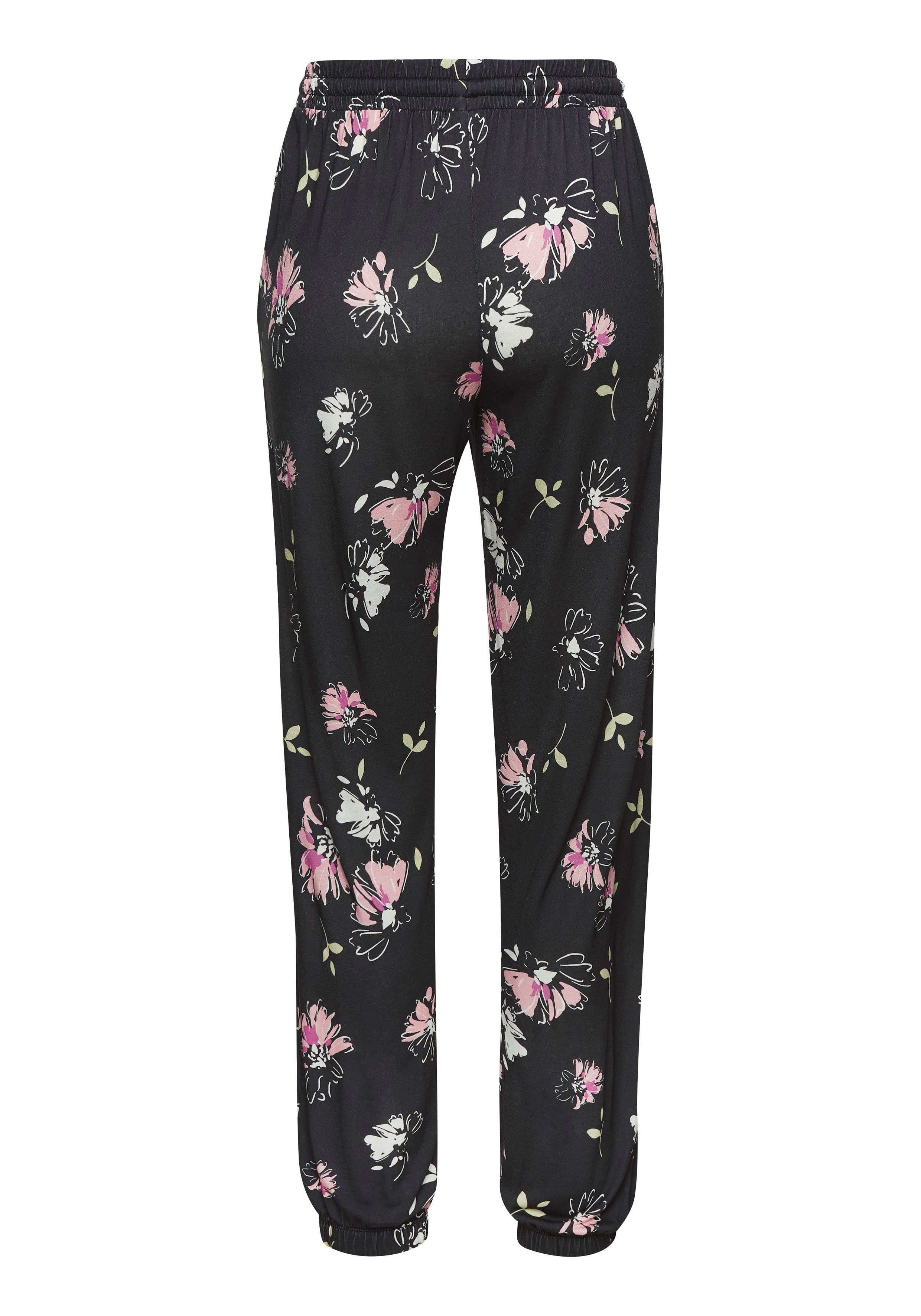 Vivance Jerseybroek met grote bloemenprint