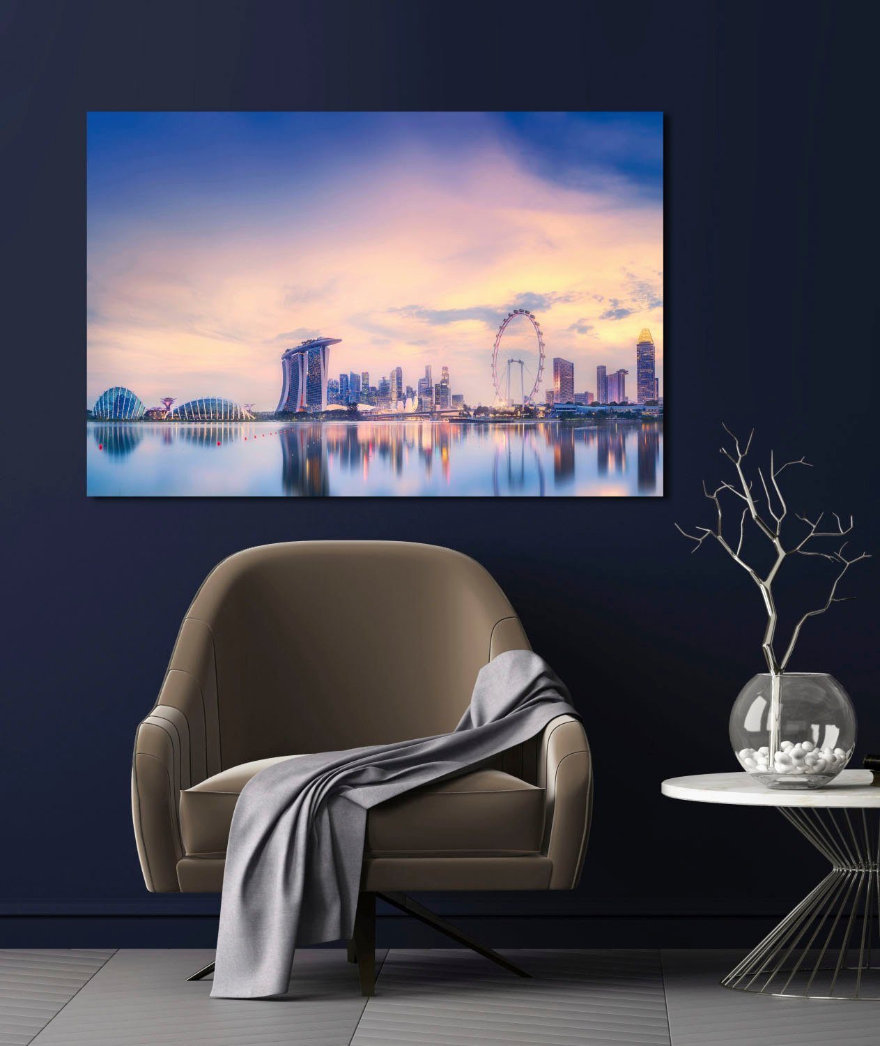 queence Artprint op acrylglas Skyline Fine Art-print in galeriekwaliteit