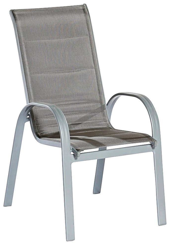 MERXX Stoel met hoge rugleuning Amalfi di lusso (2 stuks) tuinstoelen grijs