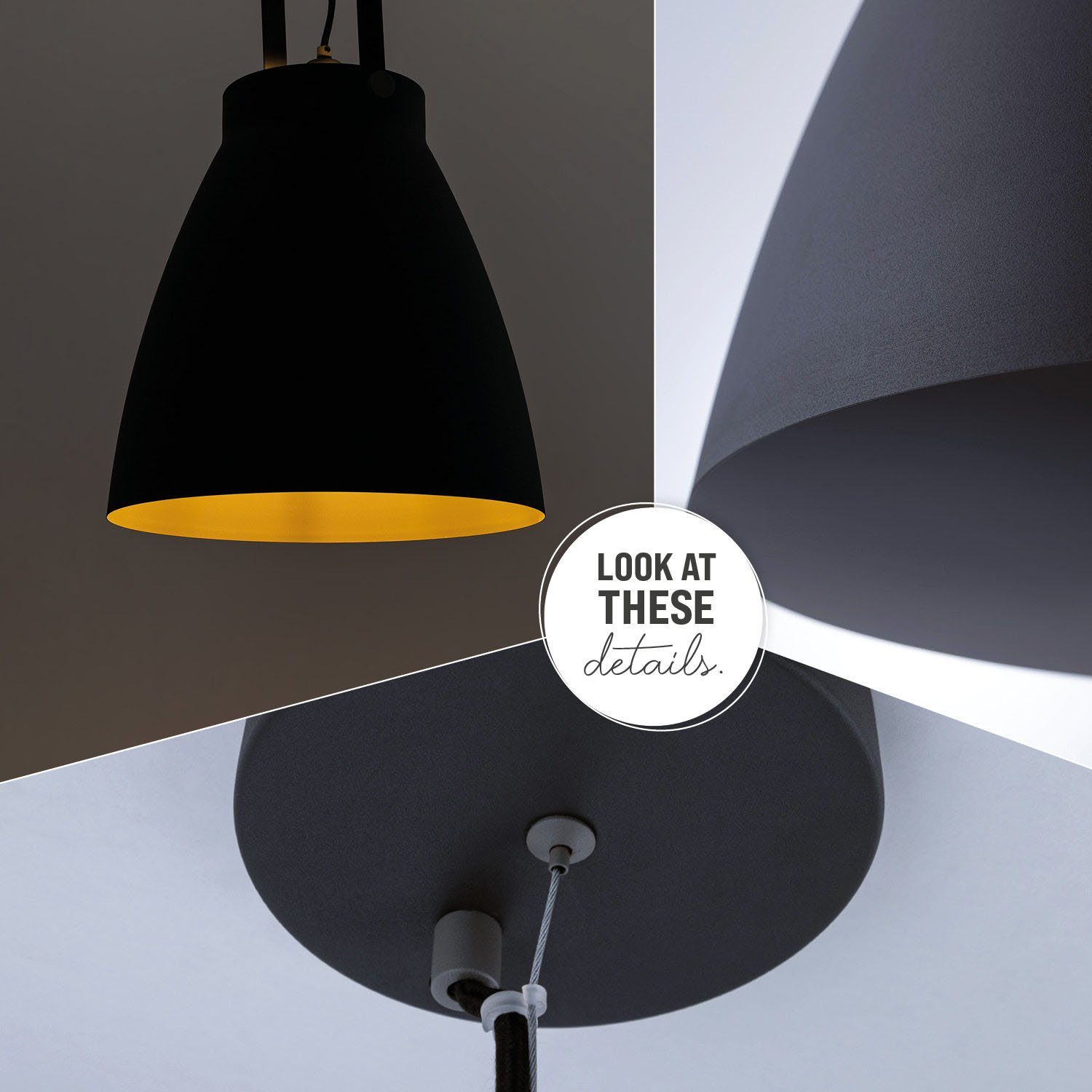 Paco Home Hanglamp BOONE PD Staande lamp modern woonkamer Industrial koplamp design E27