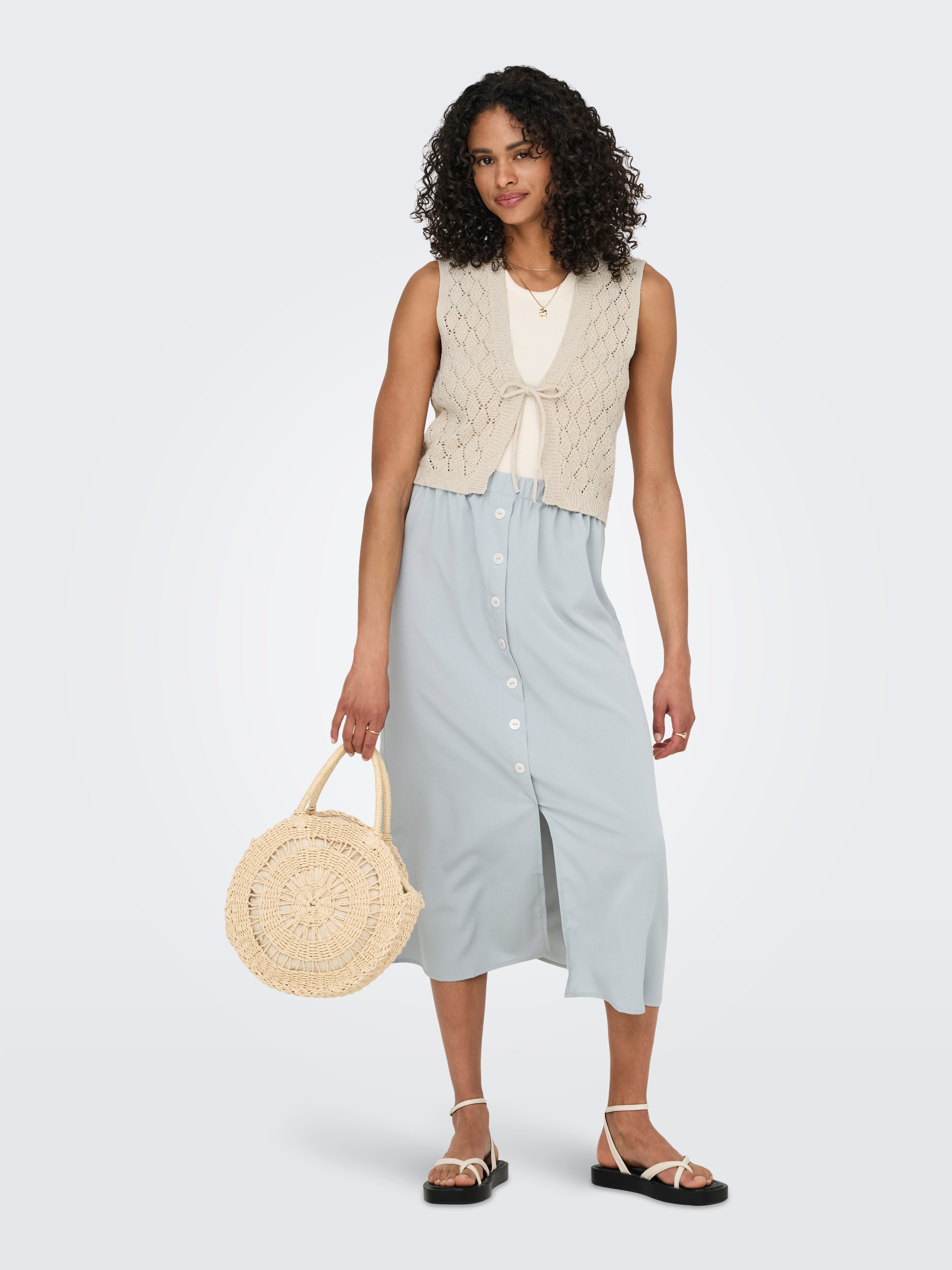 Only Vest ONLCHILI S/L STRING CARDIGAN KNT