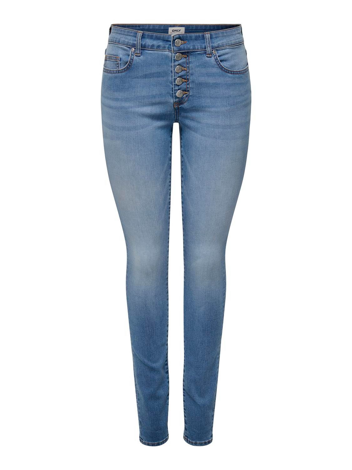 Only Skinny fit jeans ONLHUSH MID SK VIS BUTTON DNM BOX X