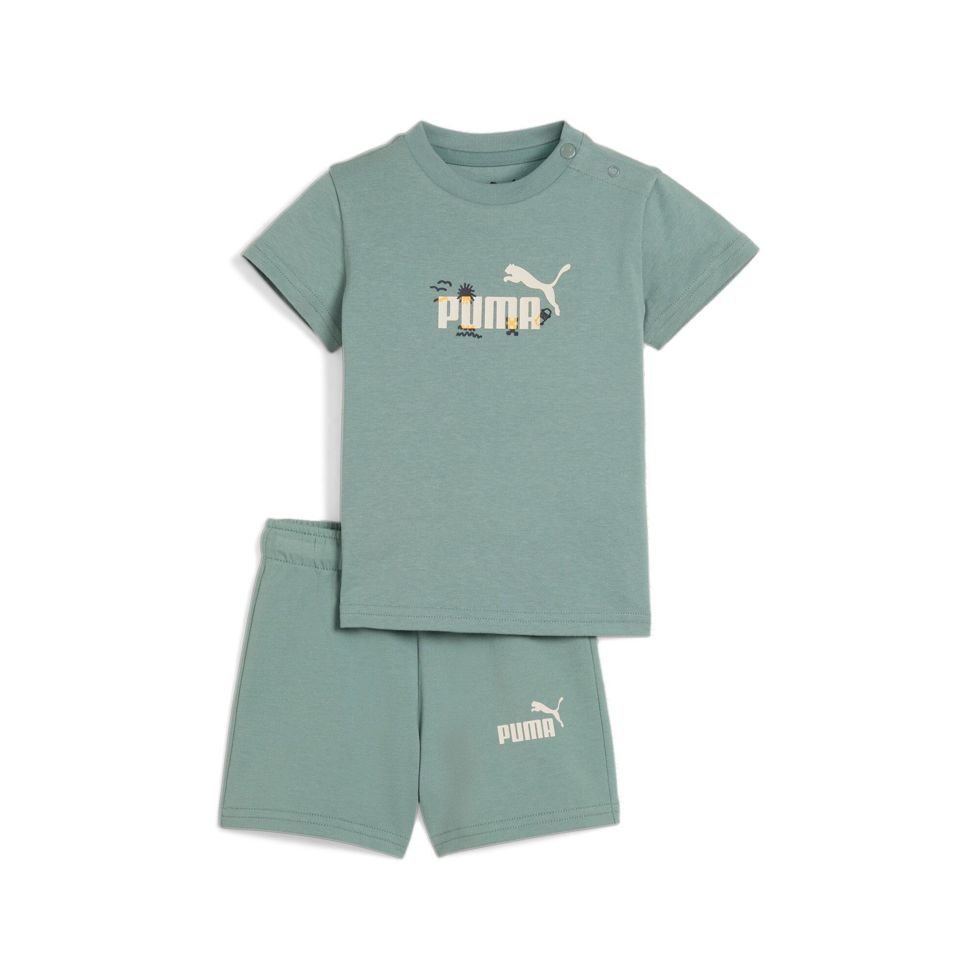 PUMA Trainingspak MINICATS SANDY ADVENTURES TEE AND SHORTS SET INF (2-delig) kinderen trainingspakken maat 62 groen