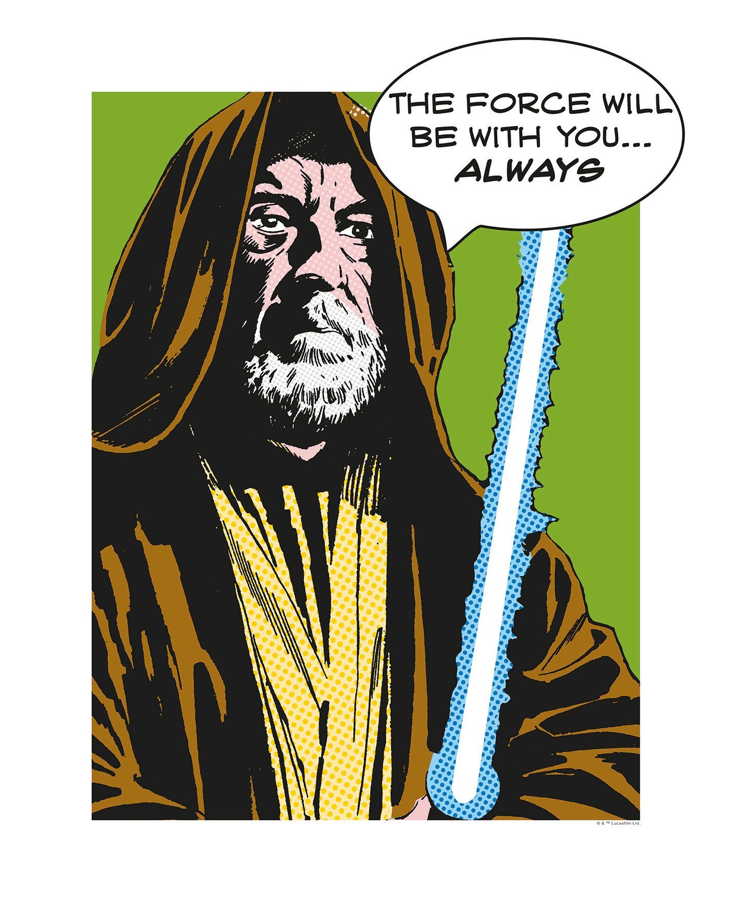 Komar wanddecoratie Star Wars Classic Comic Quote Obi Wan, zonder lijst