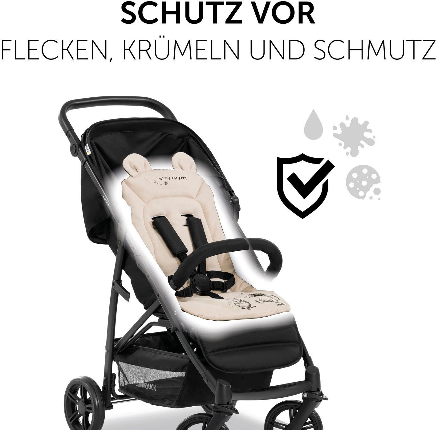 Hauck Zitkussen voor kinderwagens Seat Liner, Winnie the Pooh beige