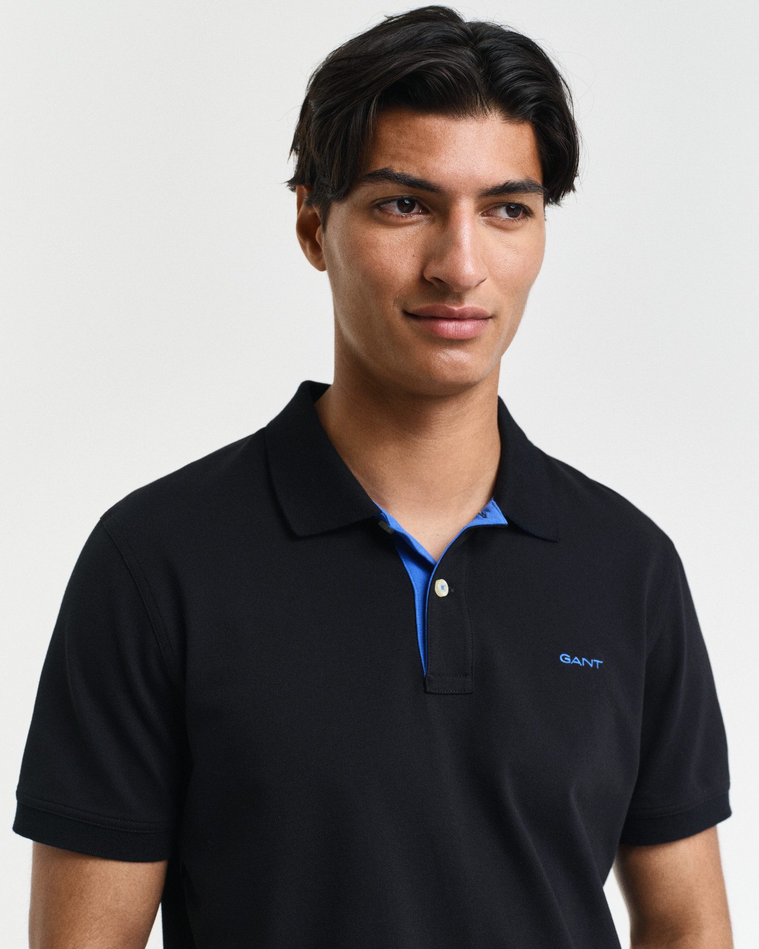 Gant Poloshirt REG CONTRAST PIQUE SS RUGGER met contrastkleurige inzetten
