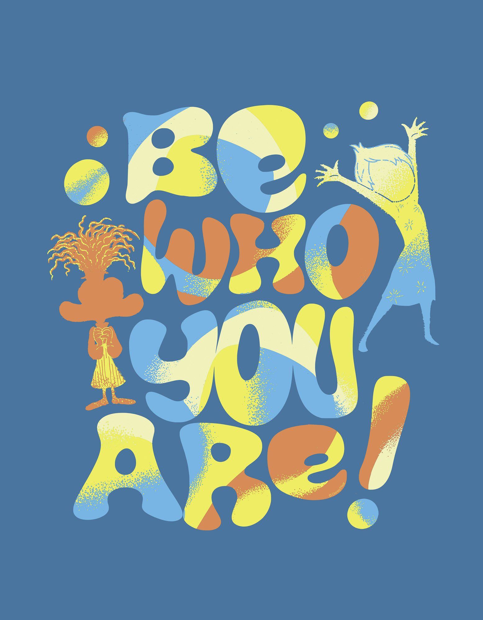 Komar Artprint op linnen Disney and Pixar Inside Out Be Who You Are 300 x 280 cm (breedte x hoogte) - behang, vlies, woonkamer, slaapkamer (1 stuk)