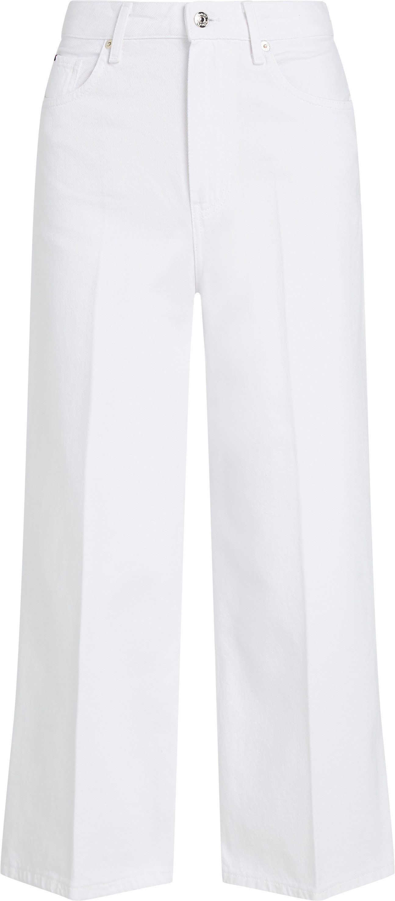 Tommy Hilfiger Wijde jeans WIDE LEG HW LOU met logo-badge, met nagels, met persplooien