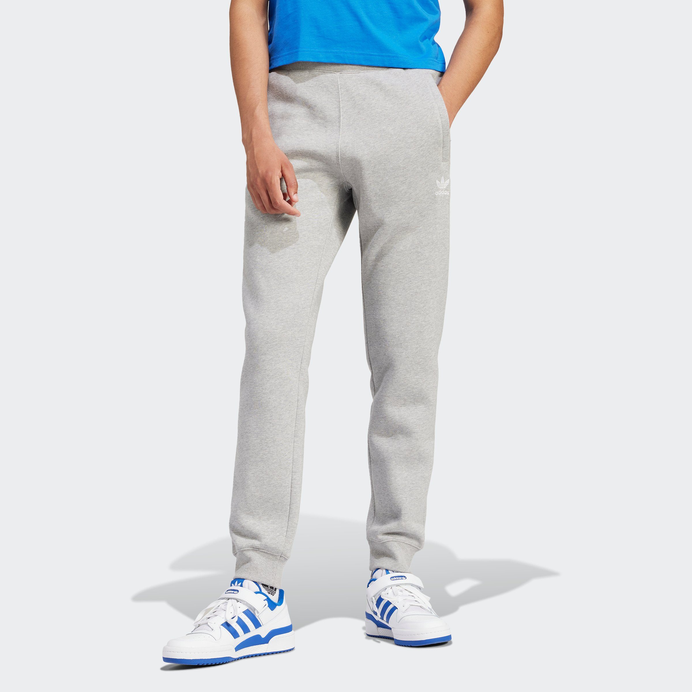 Adidas Originals Trefoil Essential Joggers Medium Grey Heather- Heren Medium Grey Heather