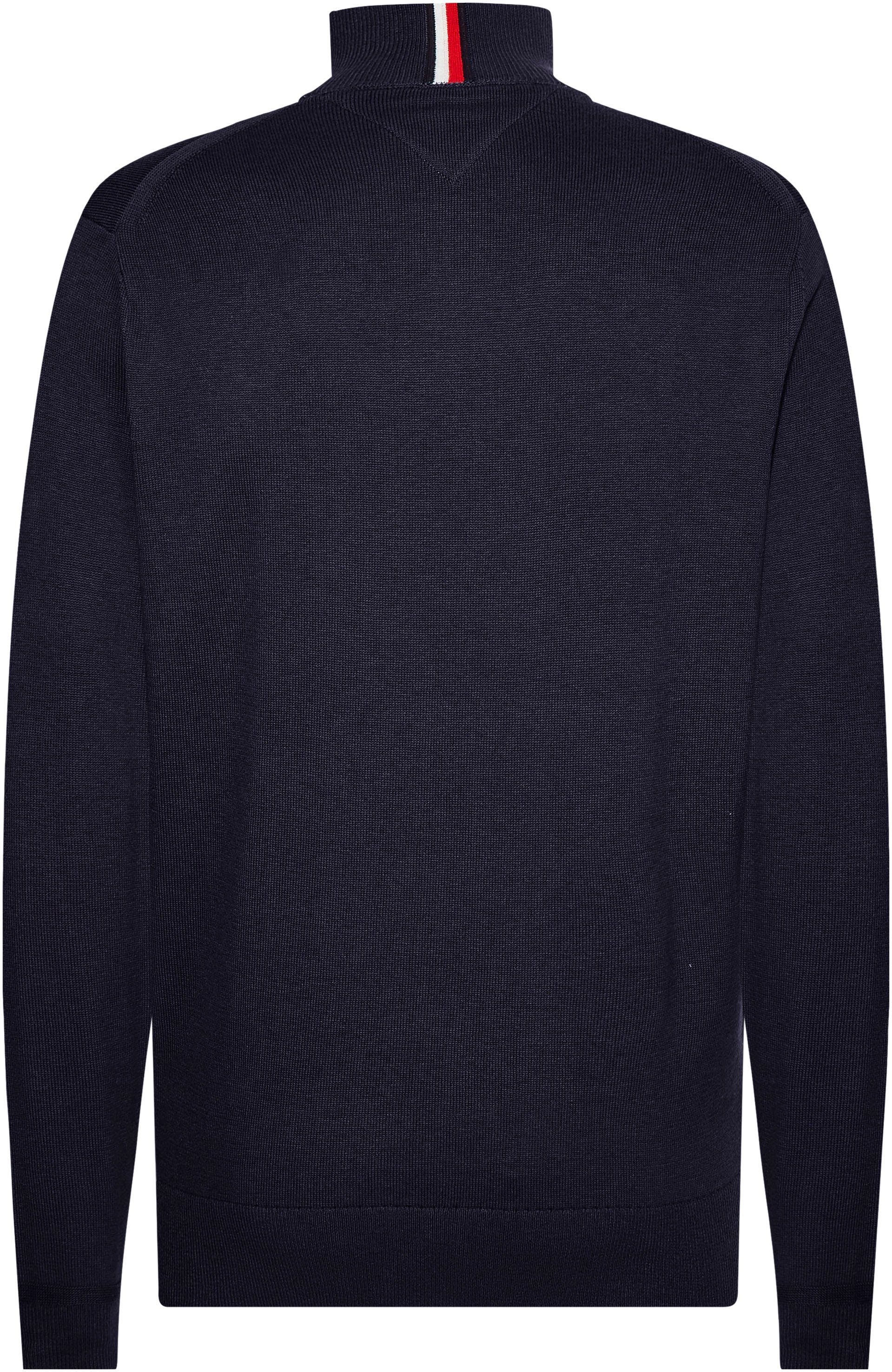 Tommy Hilfiger Schipperstrui PIMA ORG CTN CASHMERE ZIP MOCK