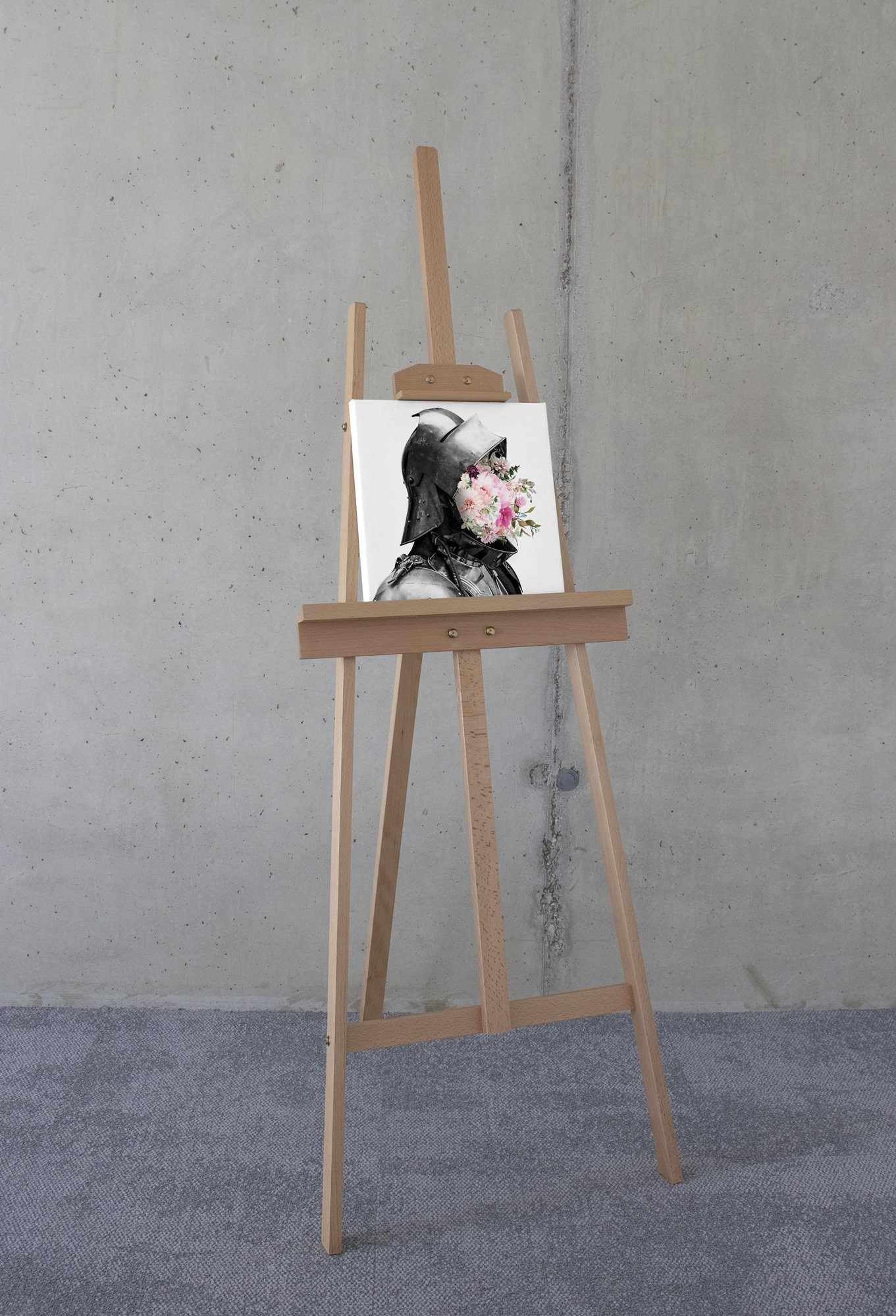 Komar Artprint op linnen Sir Flowerhead - Afmeting 30 x 30 cm (1 stuk)