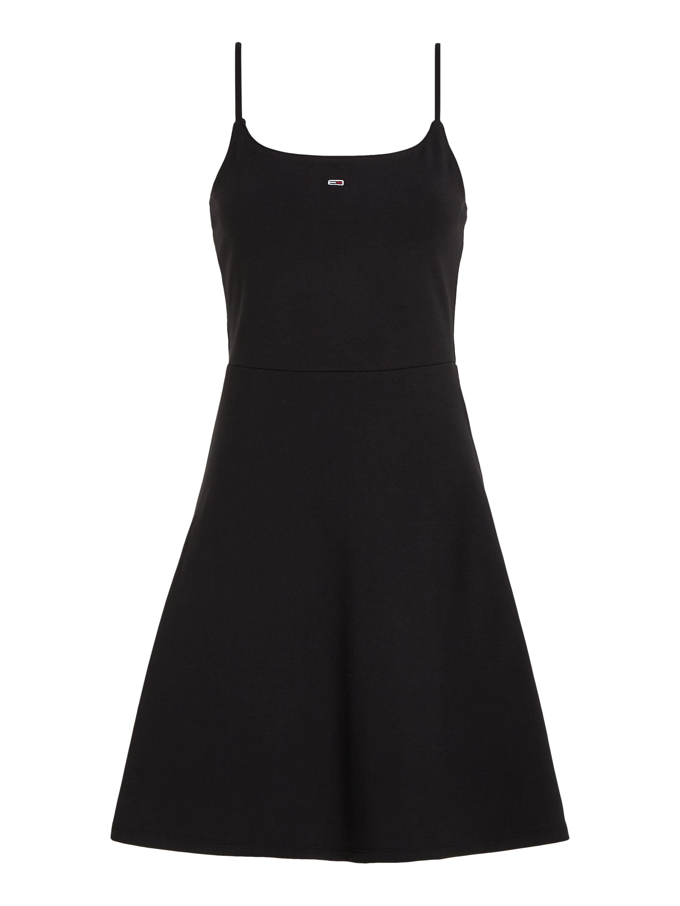 TOMMY JEANS Jurk met spaghettibandjes TJW ESSENTIAL STRAP FLARE DRESS met verstelbare spaghettibandjes