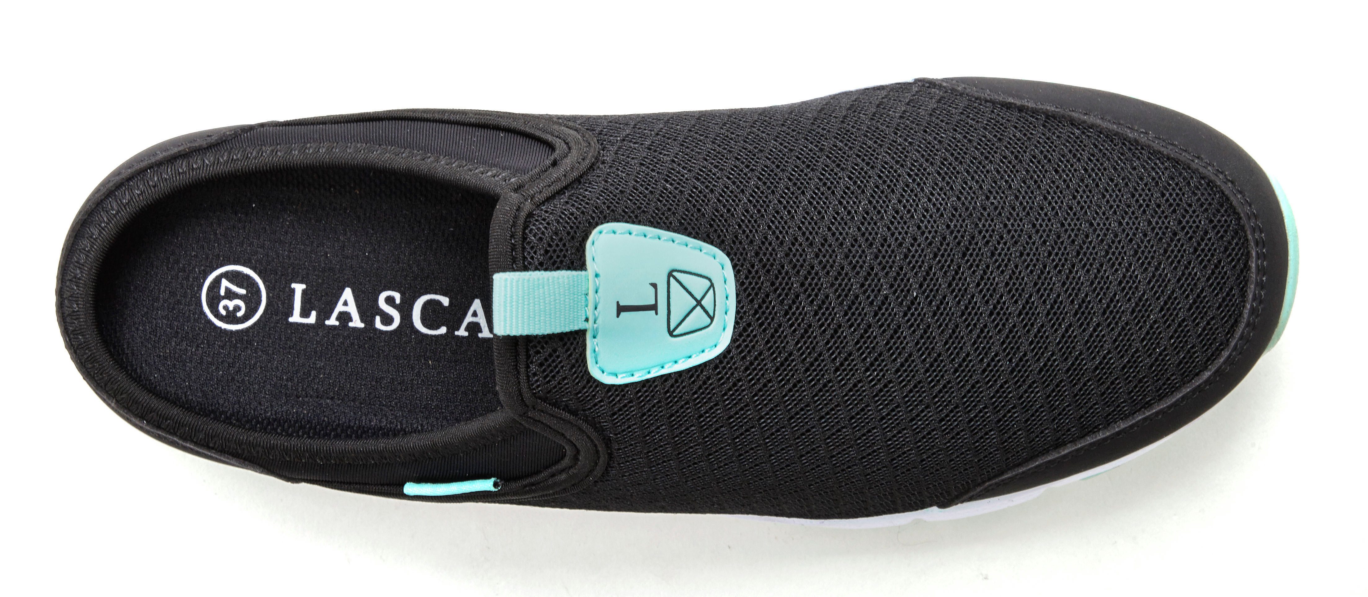 Lascana Slip-on sneakers Lage schoen, vrijetijdsschoen, sabot, clogs van licht mesh-materiaal
