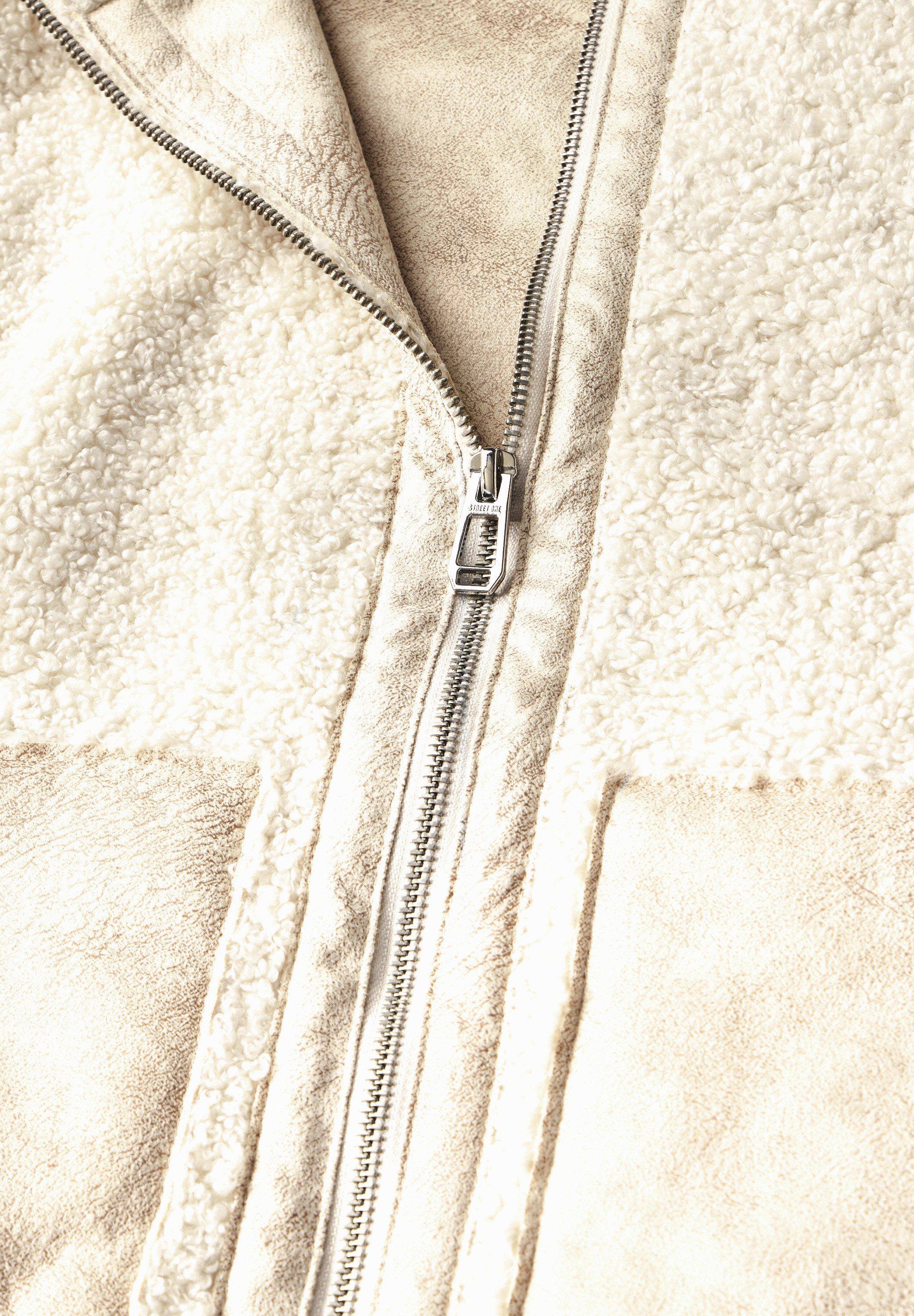 STREET ONE Jasje met shearling-details