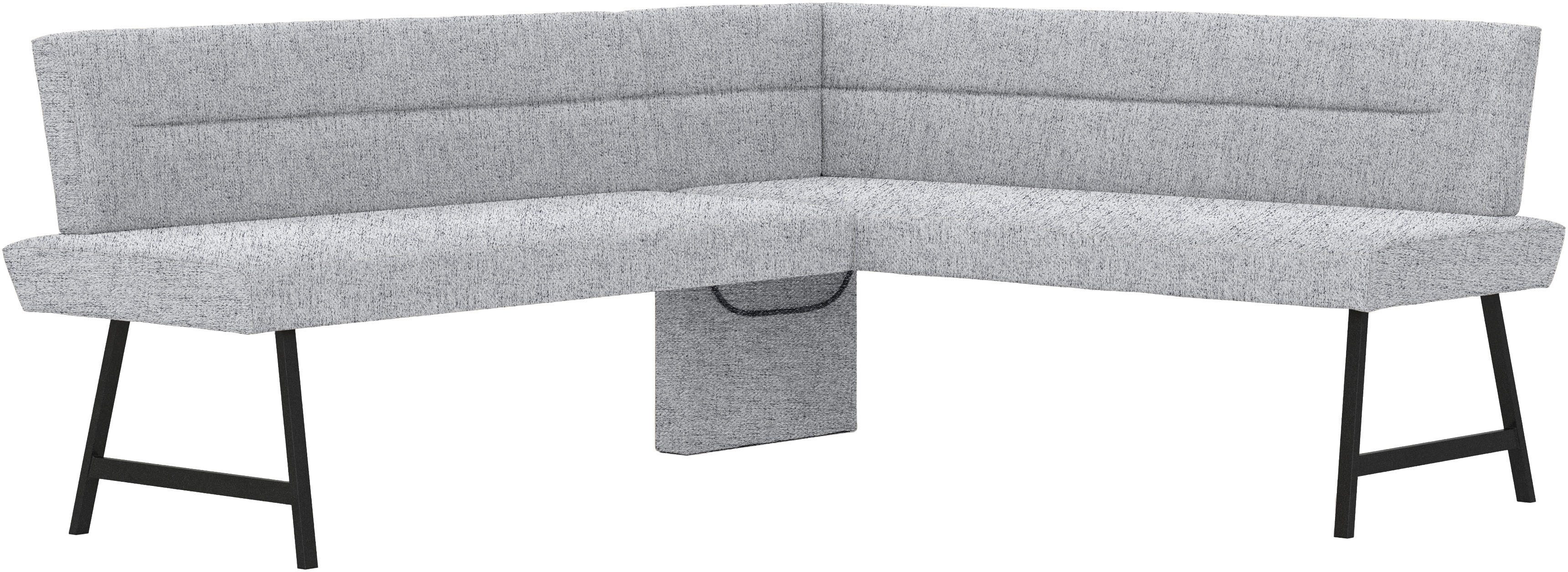 Home affaire Eethoek Sava Hoekbank met nosagvering in de zitting, massief eiken tafel (set, 4-delig)