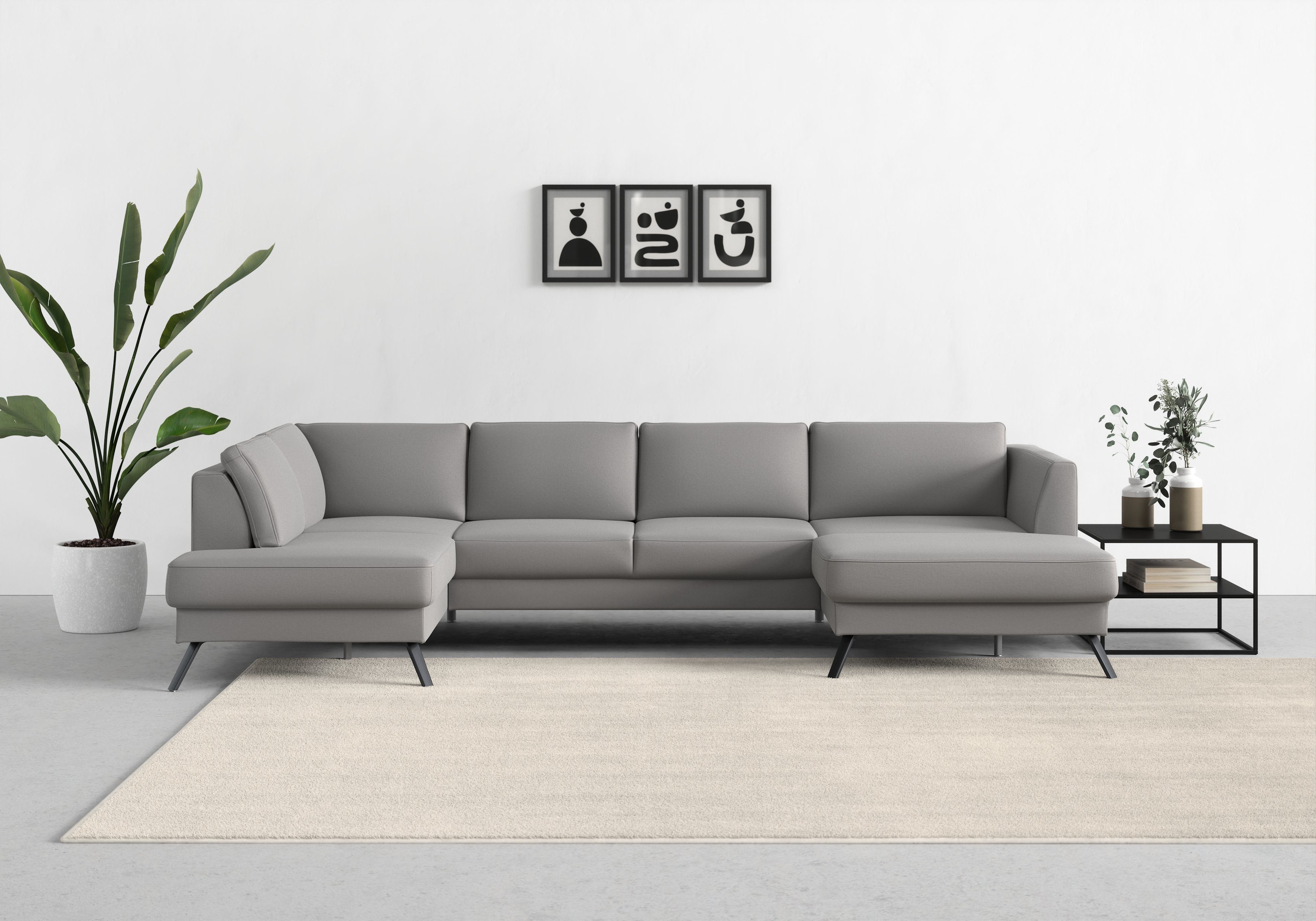 sit&more Zithoek Lindholm U-vorm met zitdiepteverstelling en binnenvering