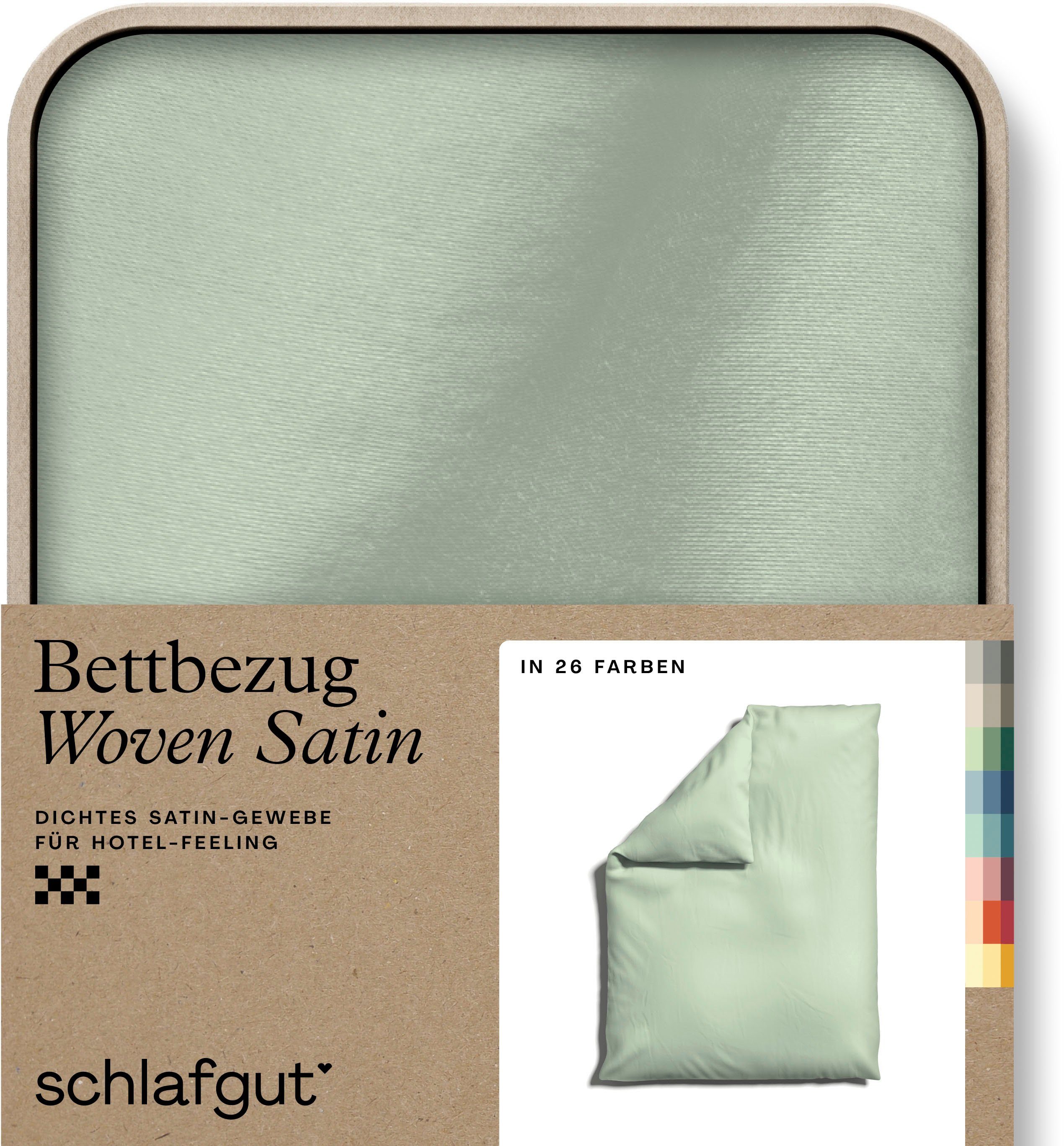 Schlafgut Dekbedovertrek Woven Satin bijzonder dicht geweven, mix & match: bijpassende kussenhoes verkrijgbaar (1 stuk) dekbedovertrekken maat 155 cm