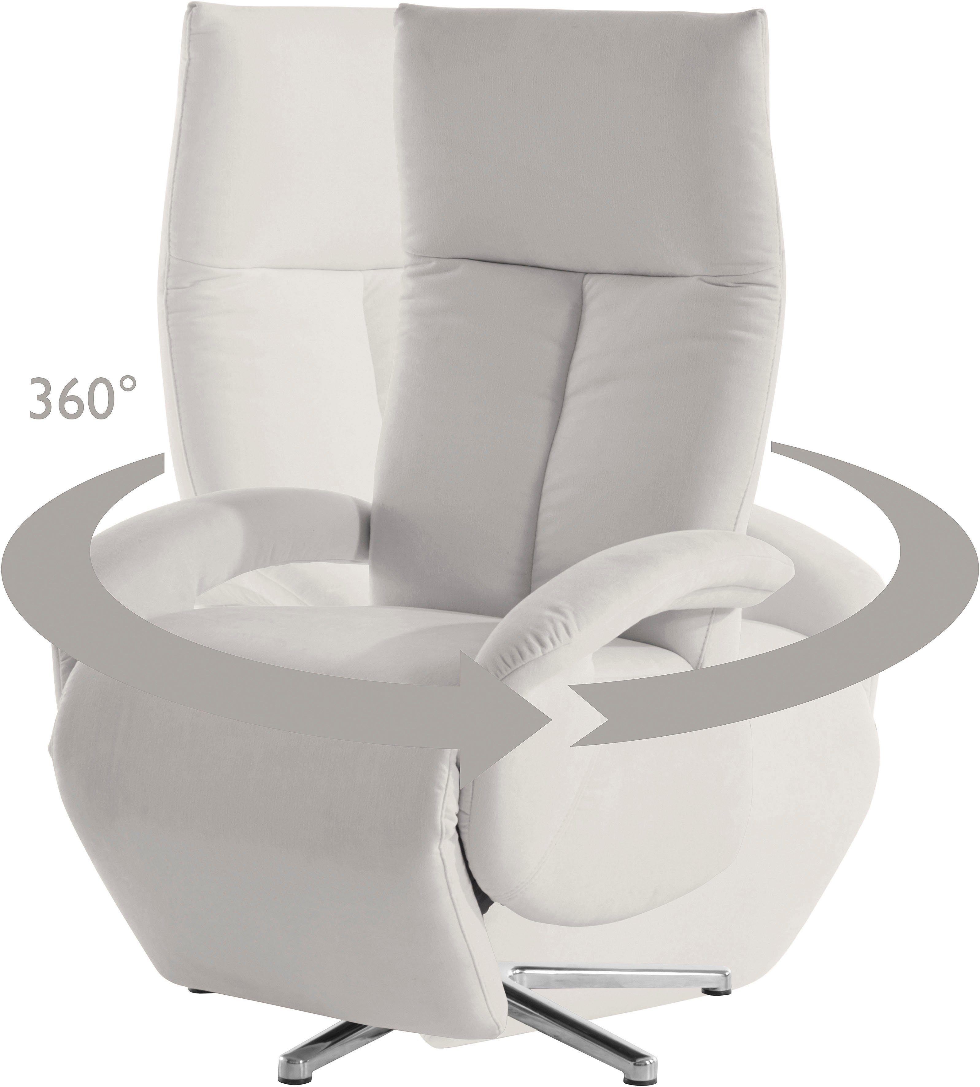 sit&more Relaxfauteuil Tycoon met verstelbare hoofdsteun en 360° draaifunctie keuze tussen handmatige of elektrische functie, ook met accu (draadloos)