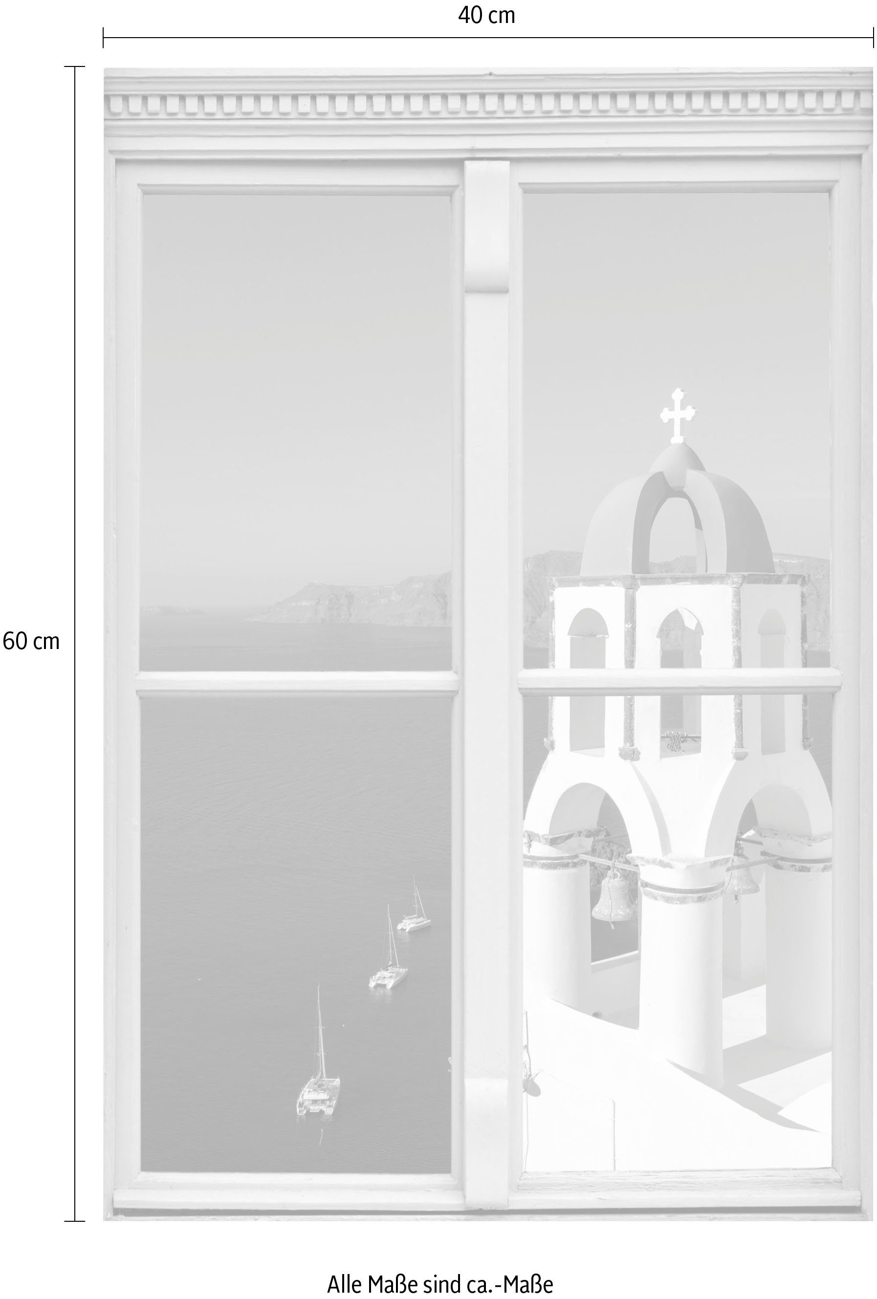 queence Wandfolie Zee Muursticker, muurdecoratie, zelfklevend, 3D, raam