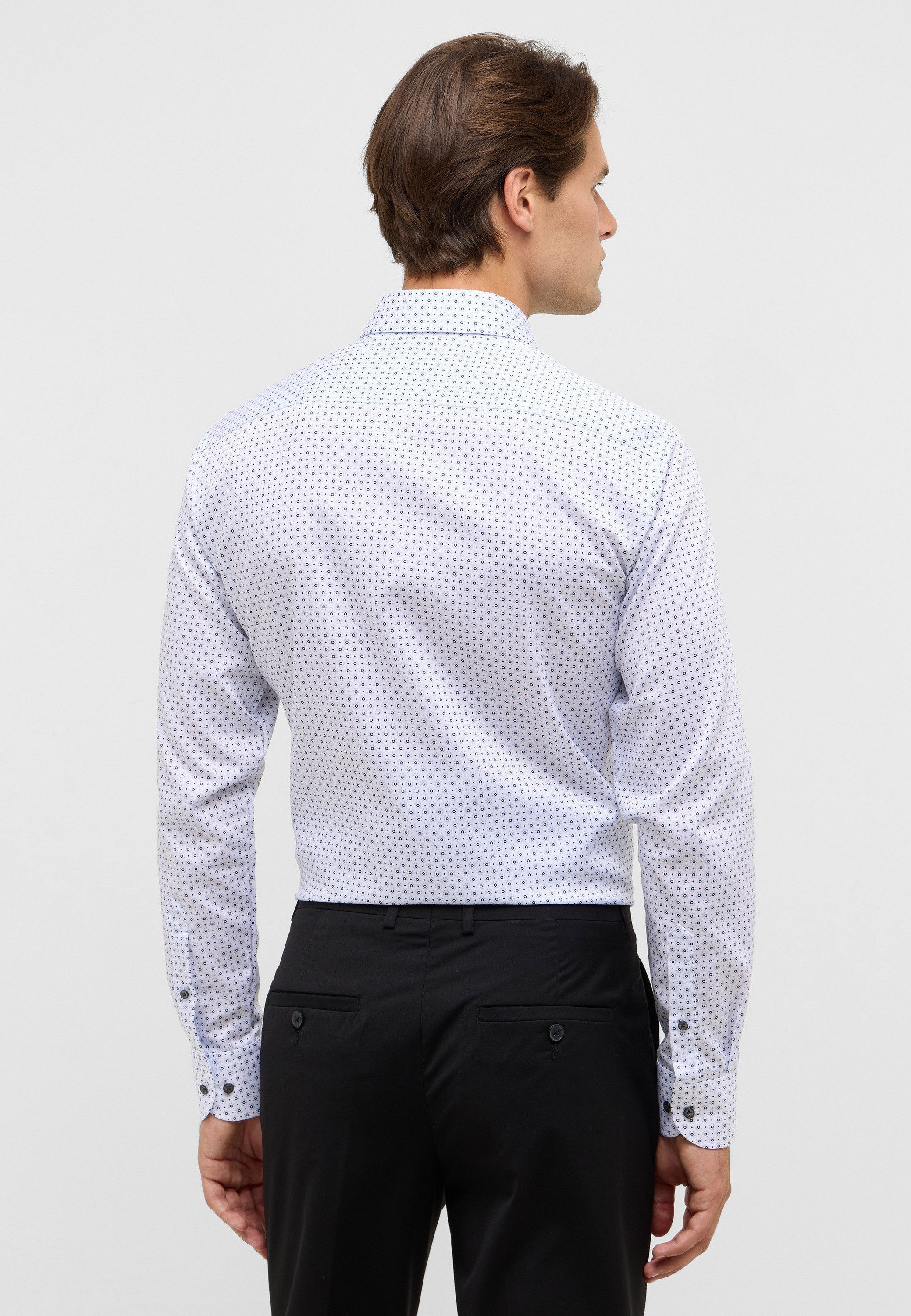 Eterna Overhemd met lange mouwen Slim fit NON IRON (strijkvrij)