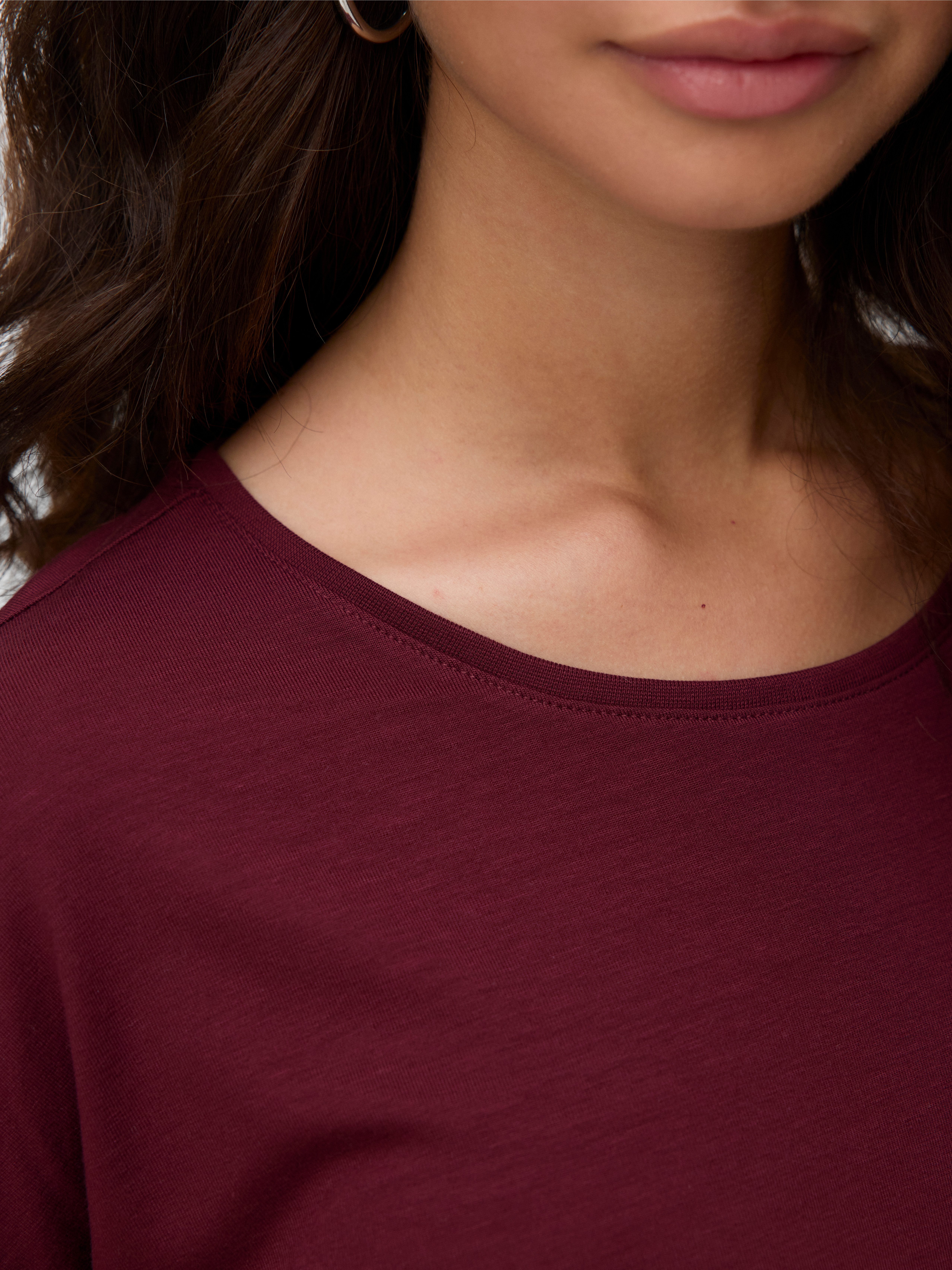 Vero Moda Shirt met ronde hals VMAVA PLAIN SS TOP GAJRS NOOS