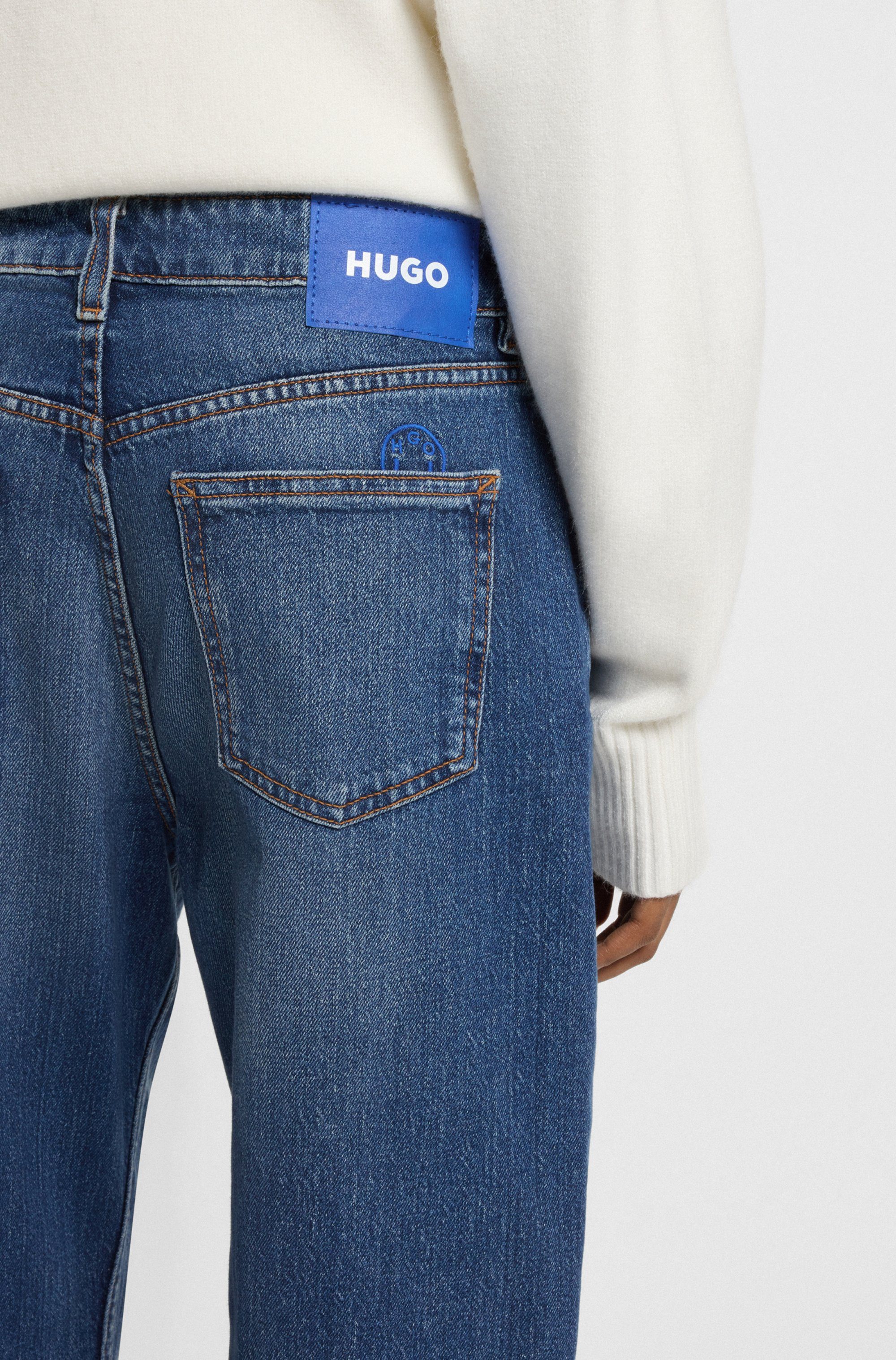 HUGO Blue Straight jeans Elyah Straight fit jeans met hoge taille, lange lengte 36