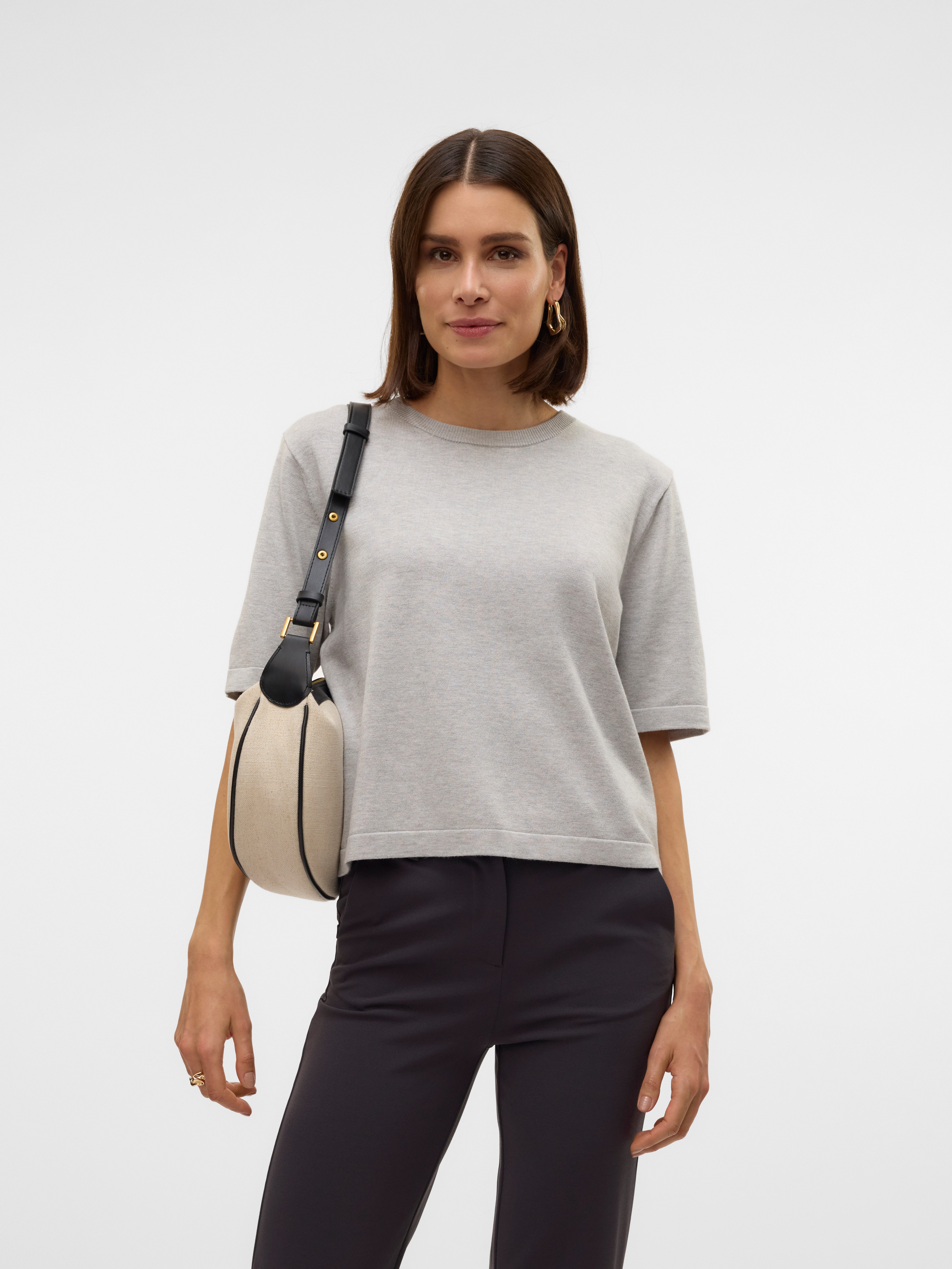 Vero Moda Trui met korte mouwen VMSILJE 2/4 O-NCK OVERSIZE PULL GA NOOS