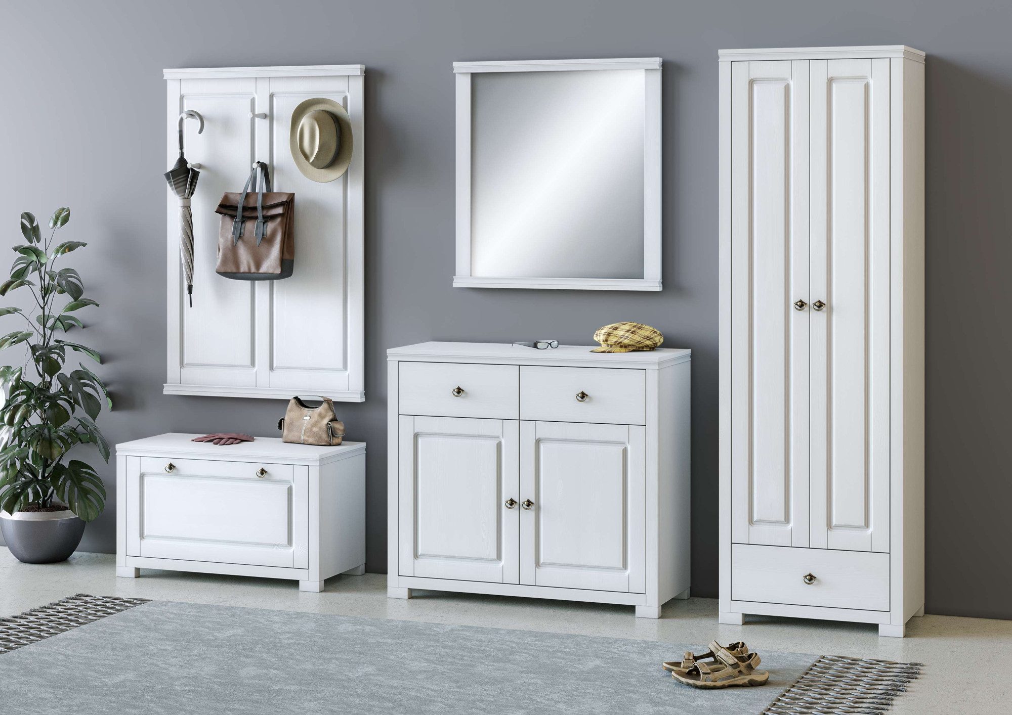 Home affaire Kledingkast Gotland, draaideurkast, garderobe van massief grenen, fsc®-gecertificeerd, hoogte 193 cm