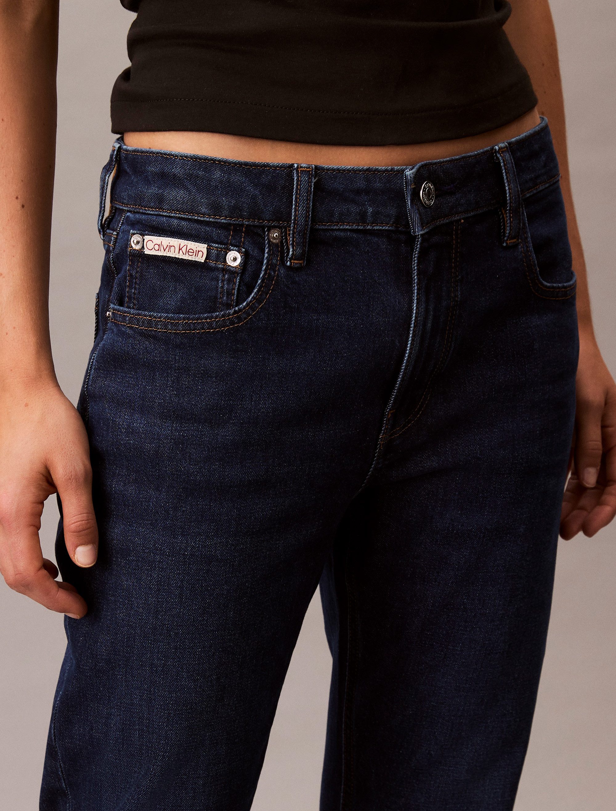 Calvin Klein Skinny fit jeans MID RISE SLIM Met riemlussen