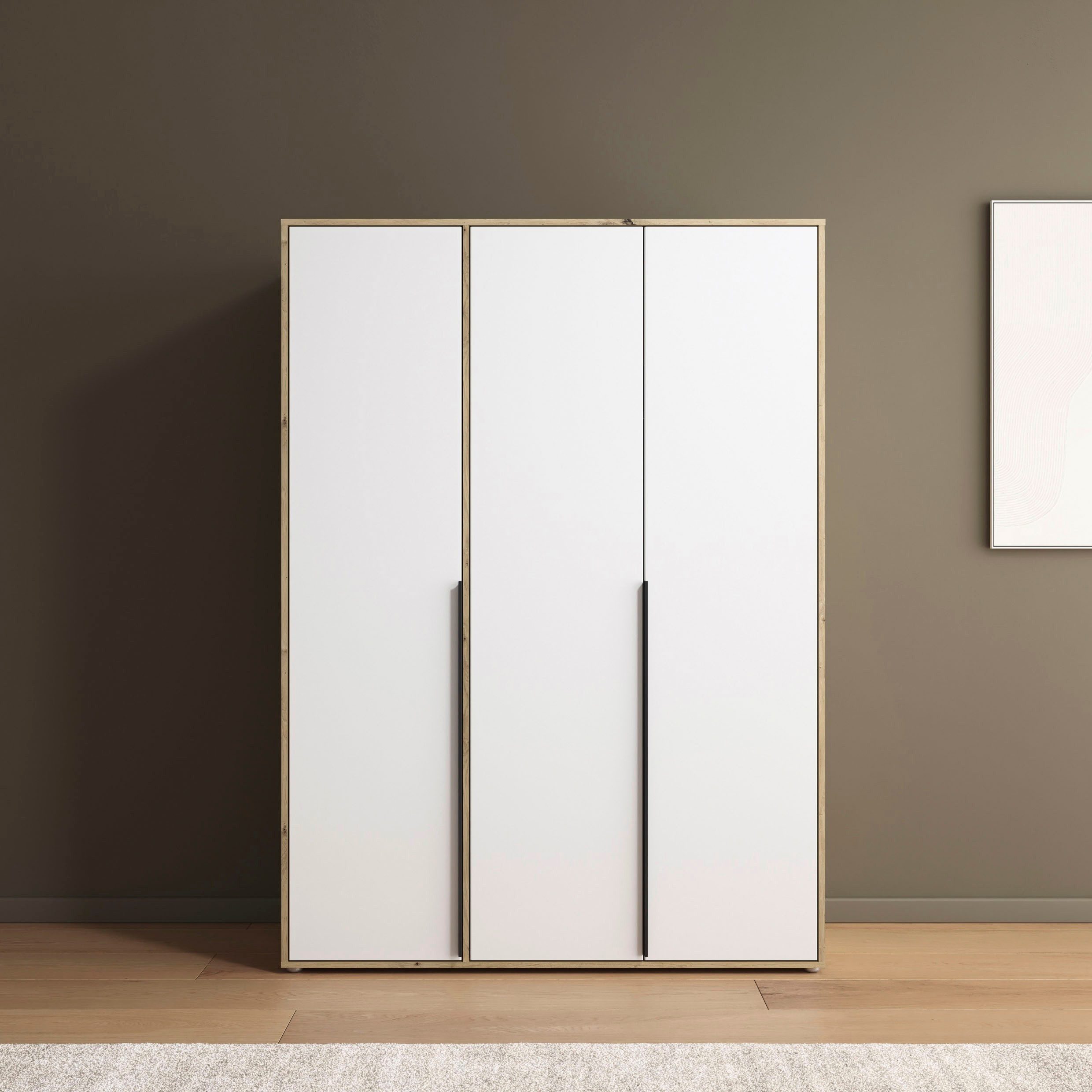 rauch Draaideurkast Kledingkast Kast Garderobe Wasmand NAGATA veel Opbergruimte met moderne stanggrepen in grijs metallic topseller made in germany