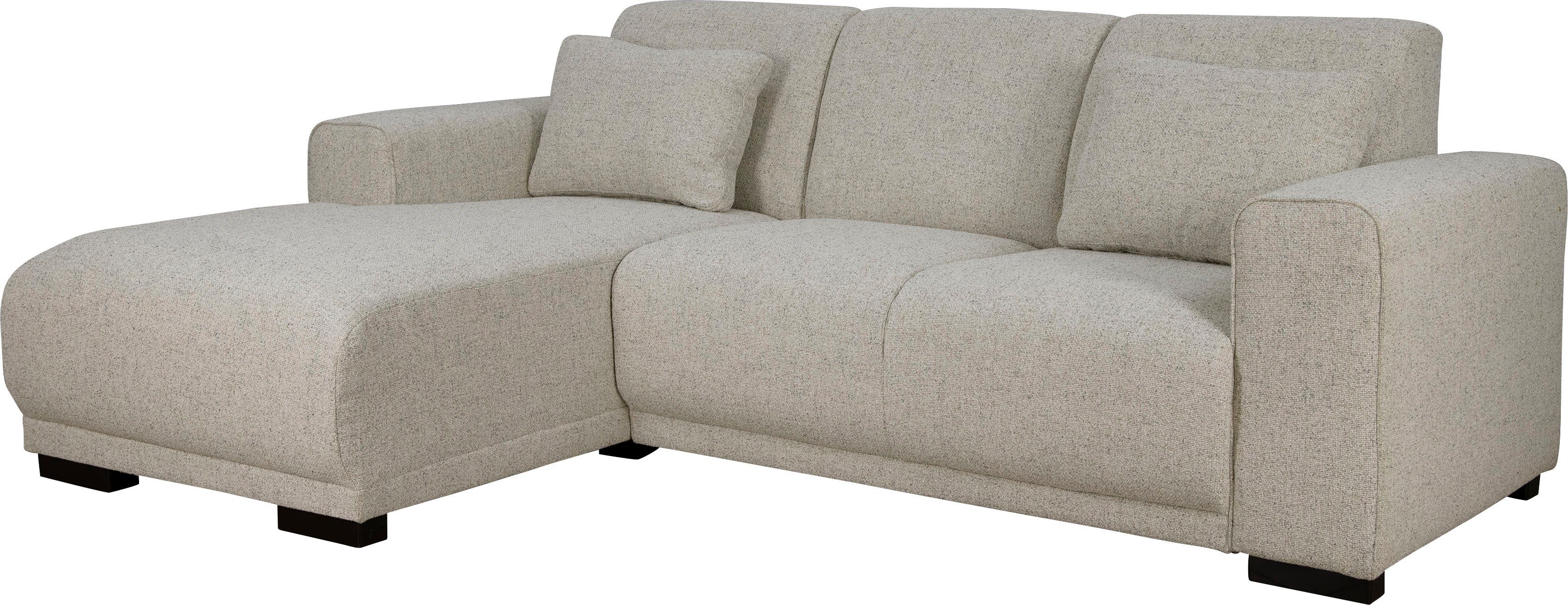 Home affaire Hoekbank BORNHOLM L-vorm met chaise longue, afmetingen B/D/H: 234/162/85 cm Recamiere links of rechts bestelbaar, golfvering, inclusief 2 kussens