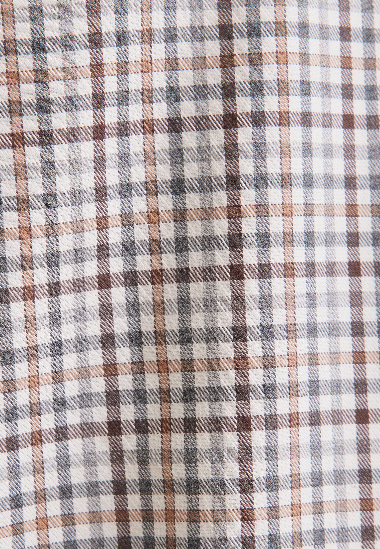 seidensticker Flanellen overhemd Zwarte roos Regular 1/1 Button-down kraag ruit